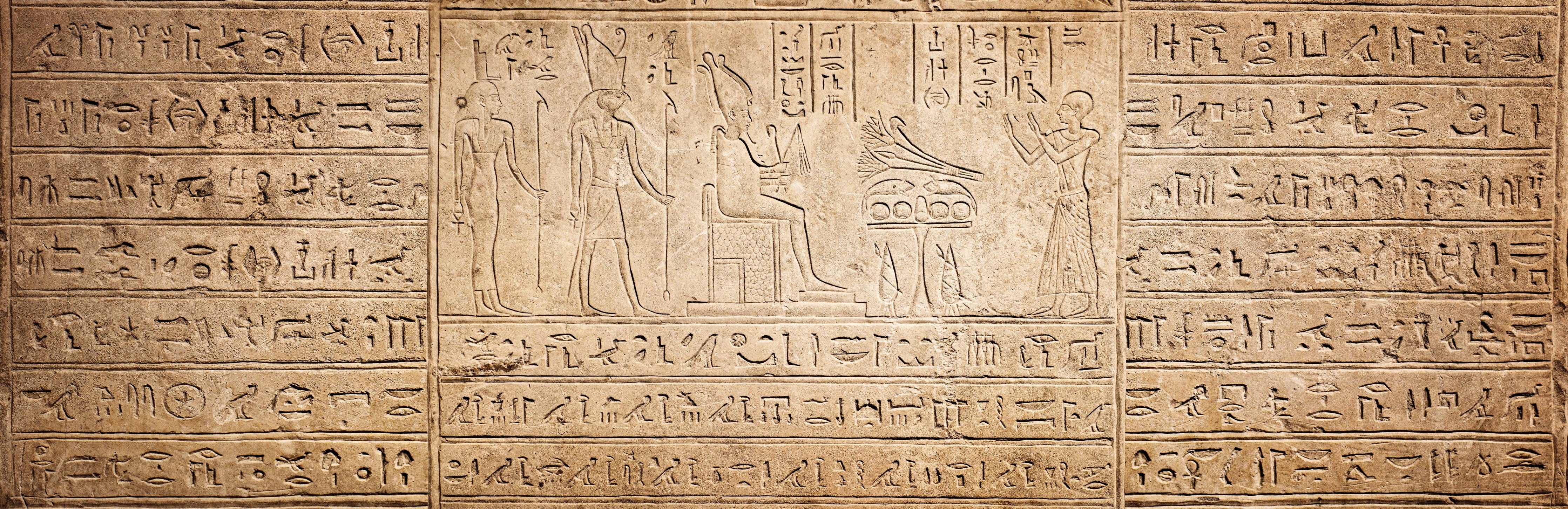 Wandverkleidung Schlafzimmer-Antike Ägyptische Hieroglyphen