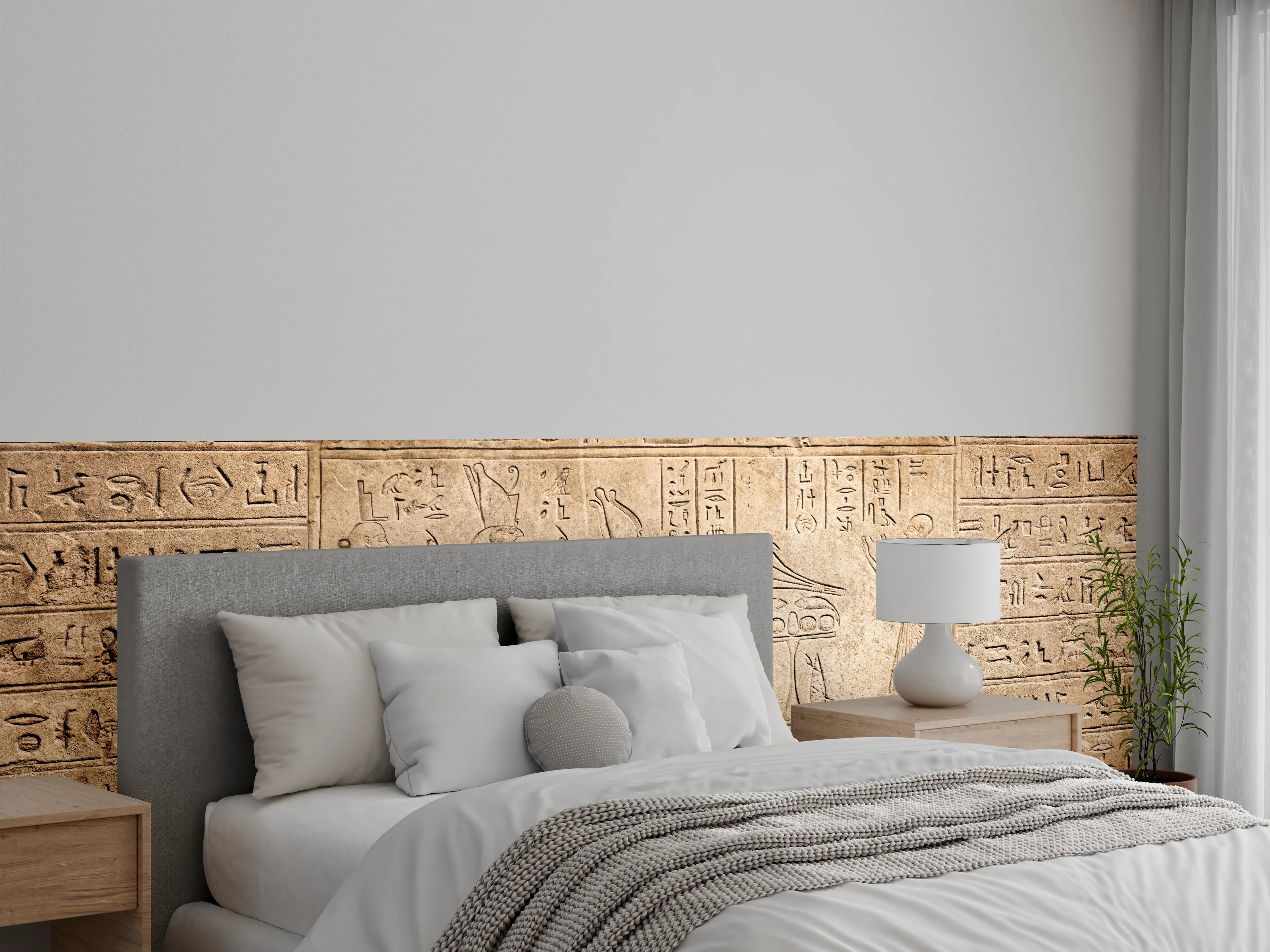 Wandverkleidung Schlafzimmer - Antike Ägyptische Hieroglyphen