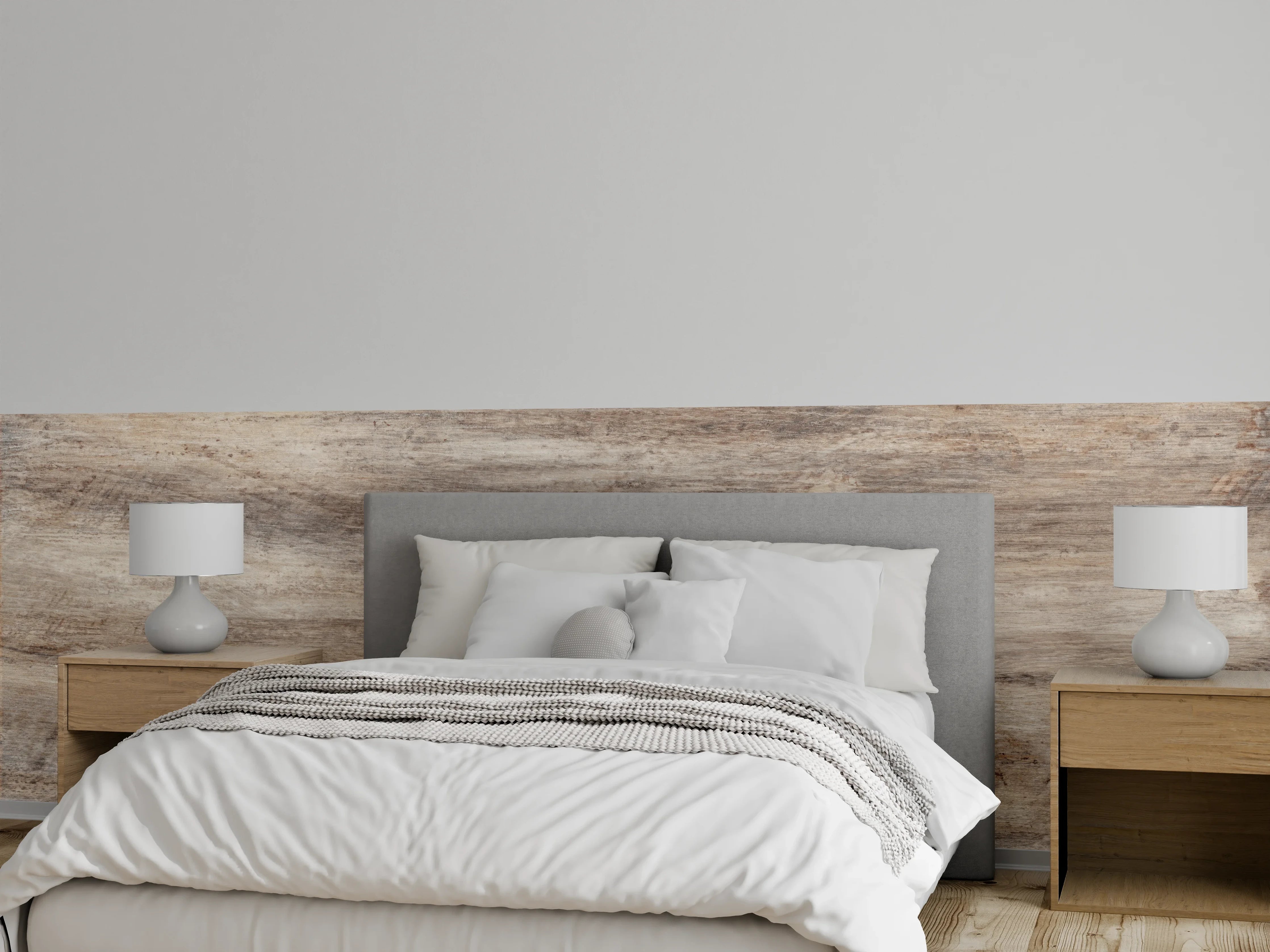 Wandverkleidung Schlafzimmer - Antike Holztextur