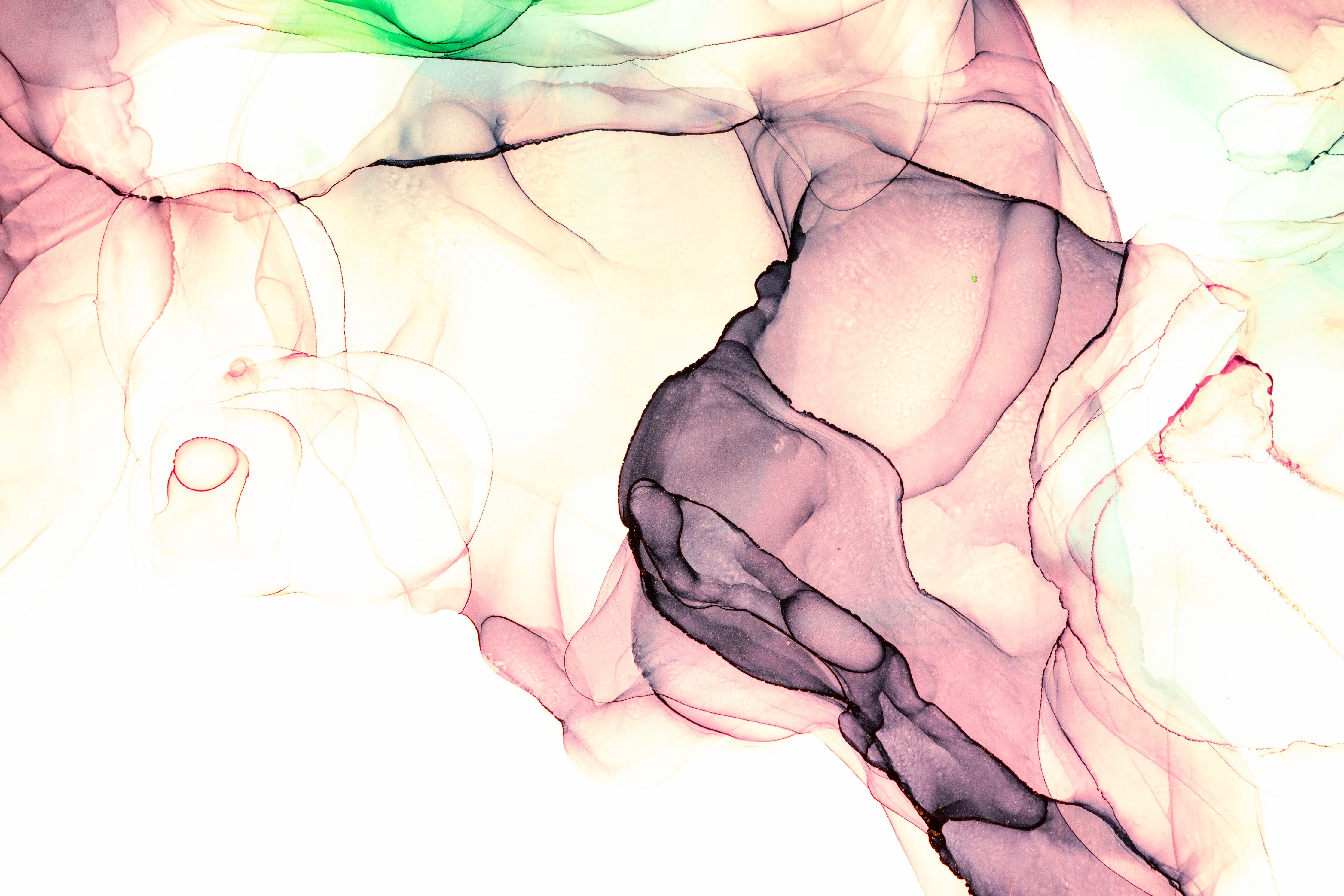 Wandverkleidung Schlafzimmer-Aquarell Abstrakt in Pastellfarben