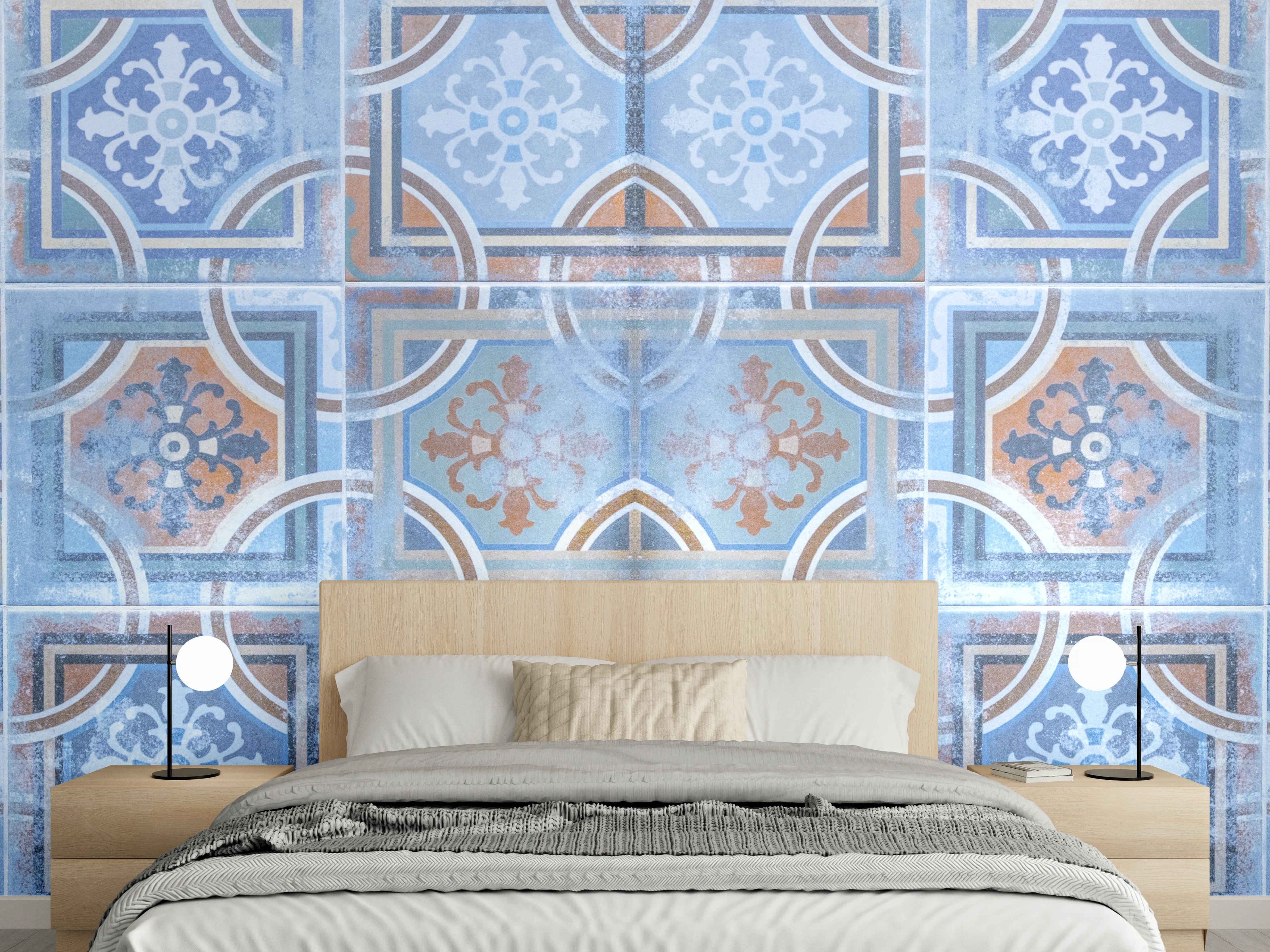 Wandverkleidung Schlafzimmer - Arabische Fliesen Textur