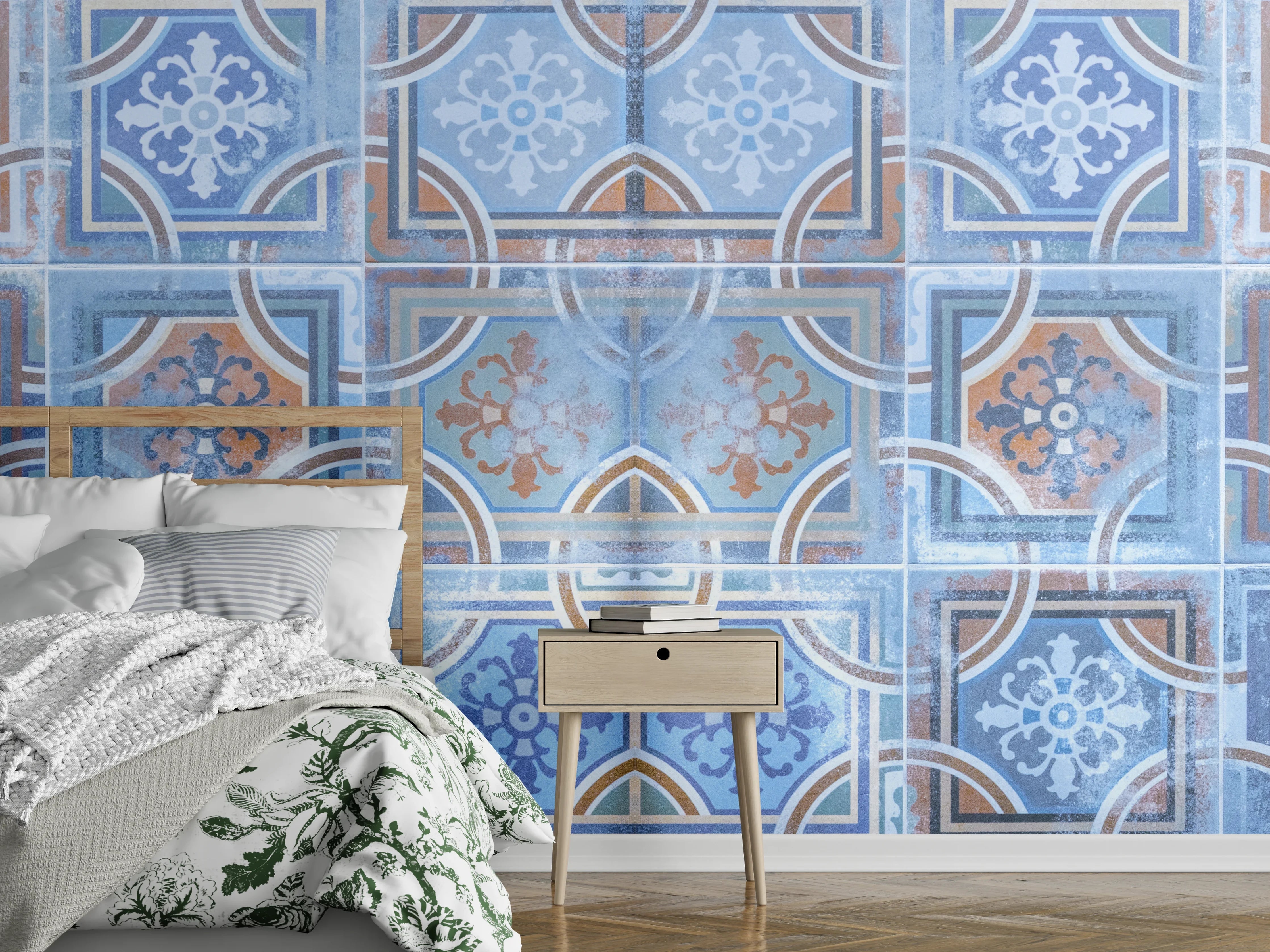 Wandverkleidung Schlafzimmer - Arabische Fliesen Textur