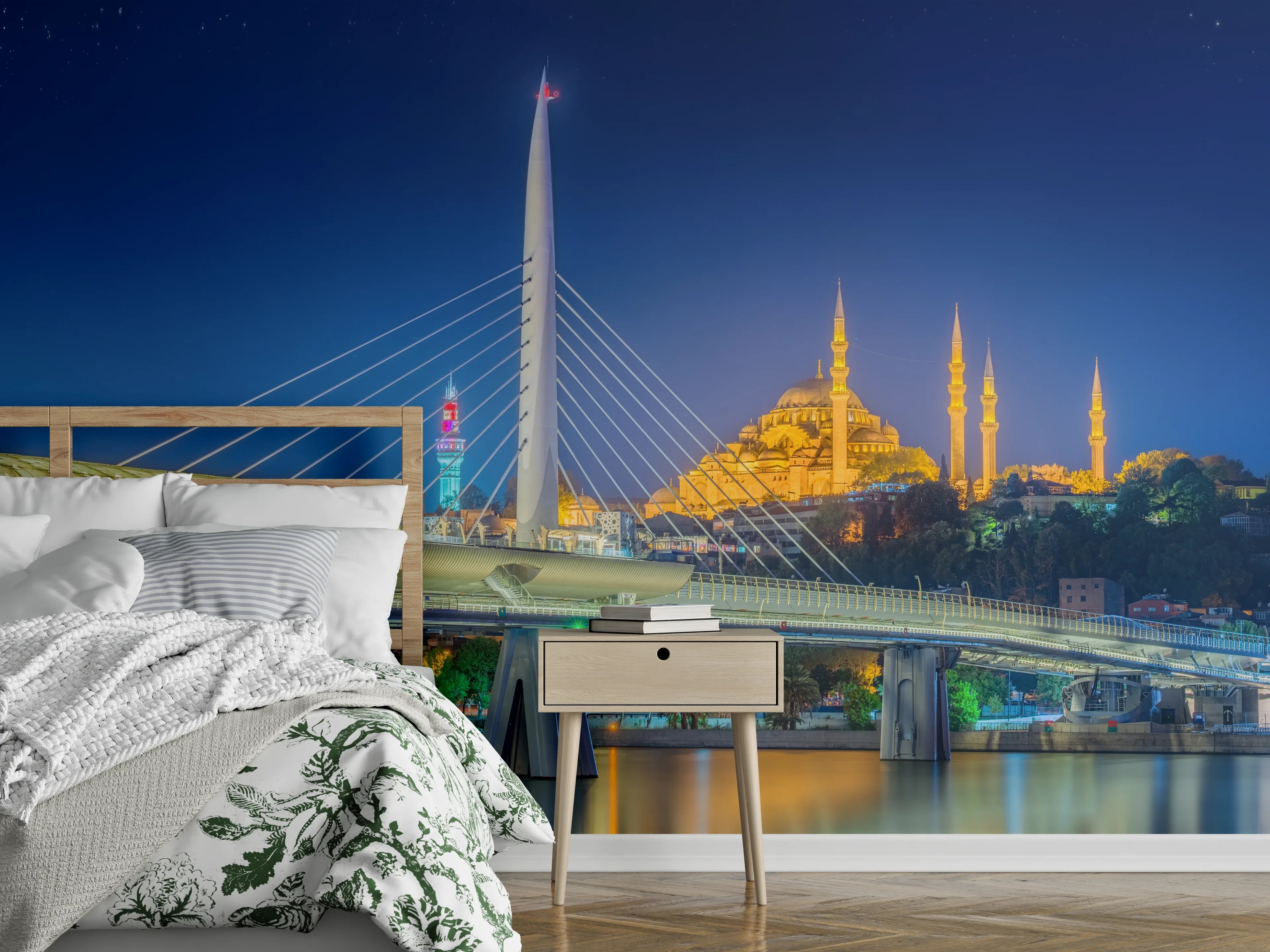 Wandverkleidung Schlafzimmer - Atatürk-Brücke bei Nacht - Istanbul