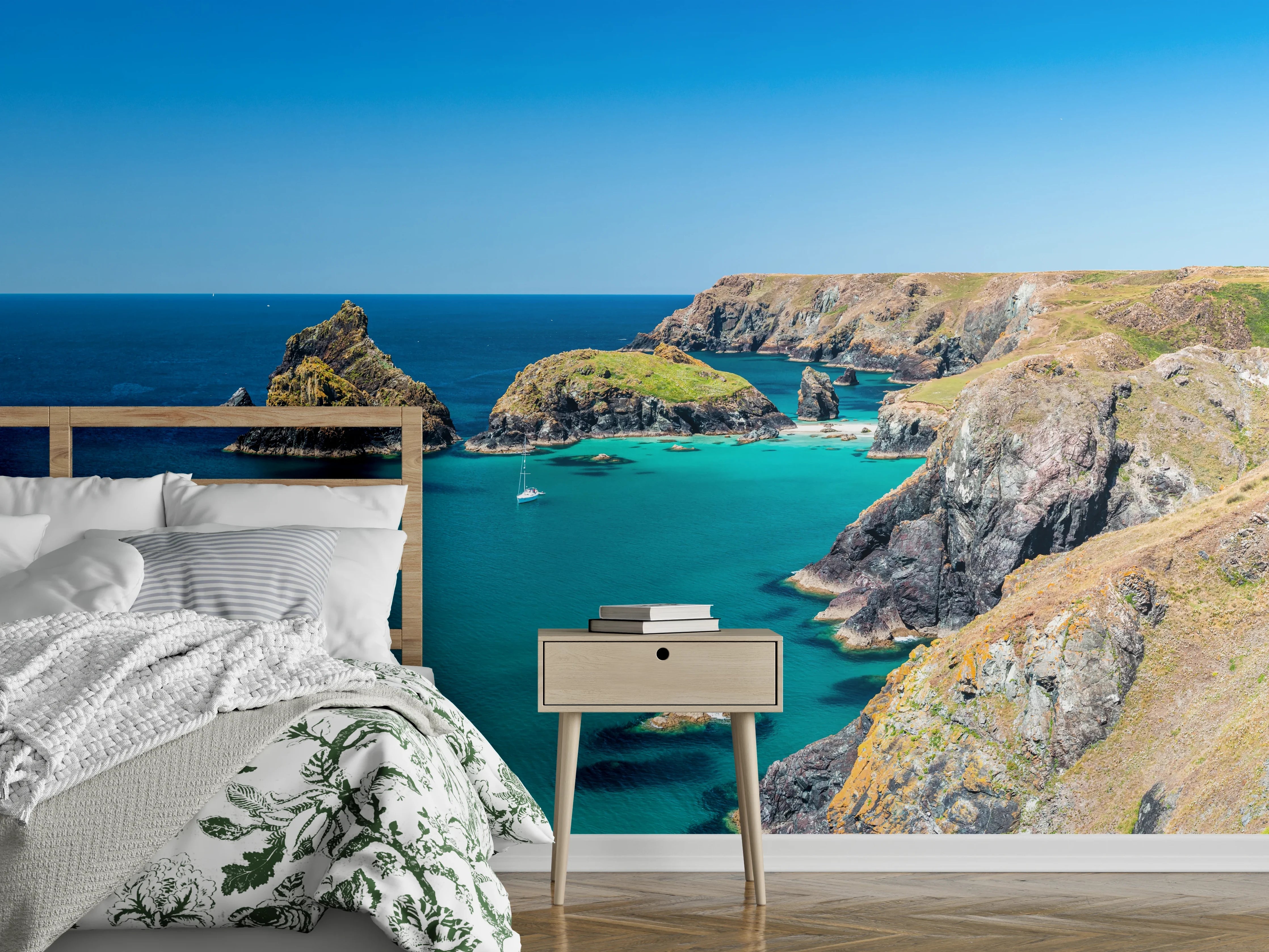 Wandverkleidung Schlafzimmer - Atemberaubende Küstenlandschaft Panorama