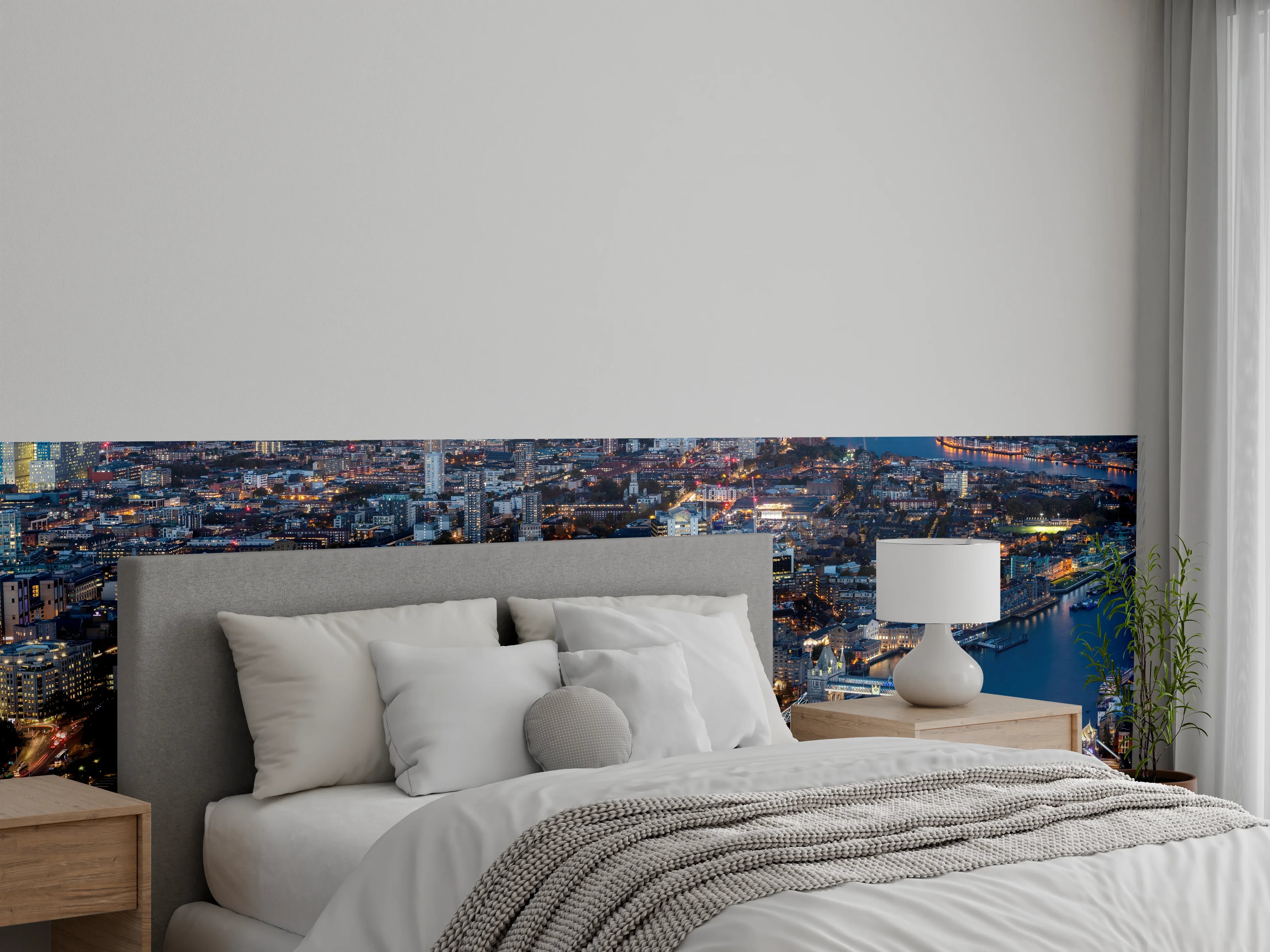 Wandverkleidung Schlafzimmer - Atemberaubende Skyline auf London-England
