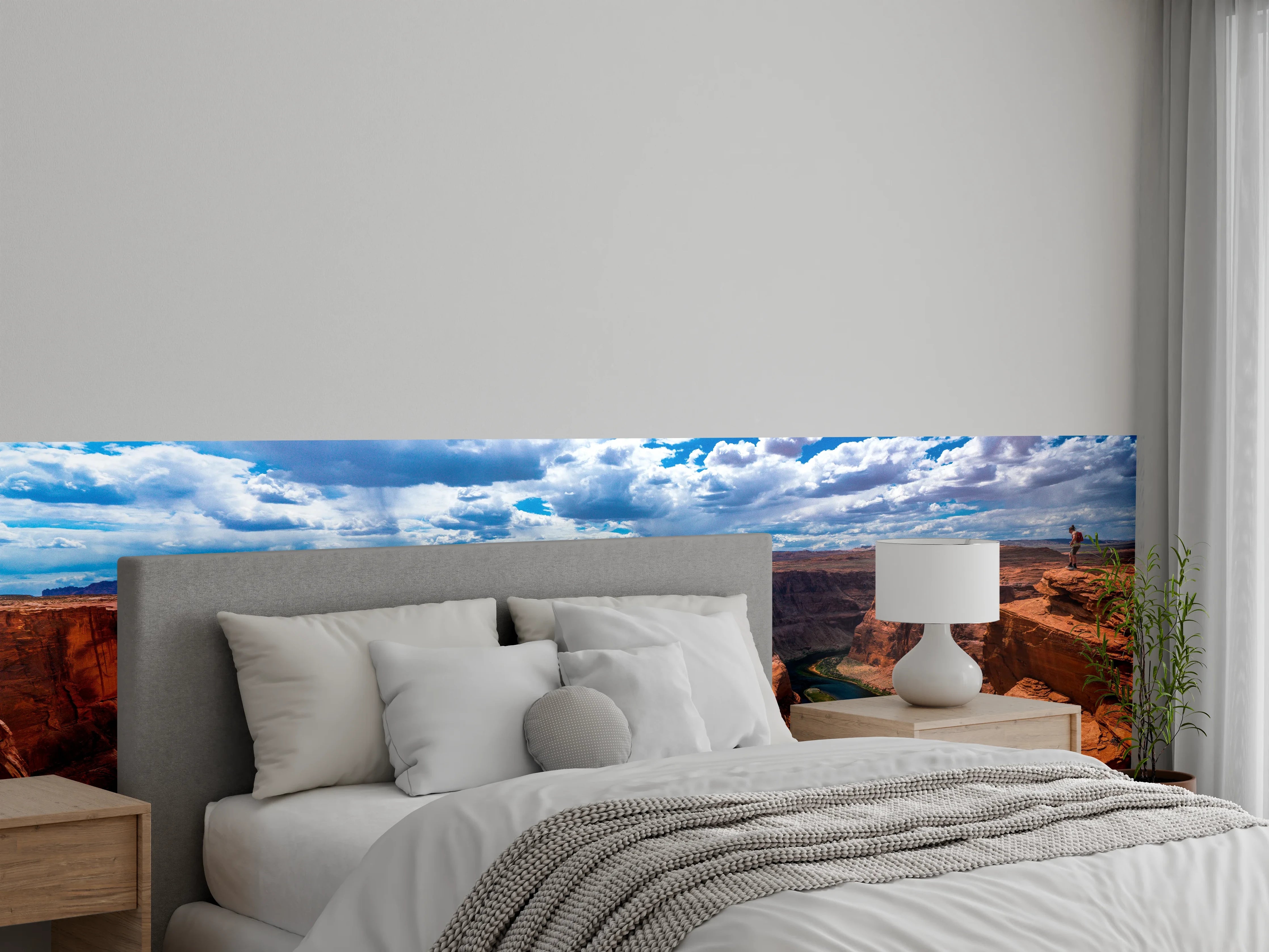 Wandverkleidung Schlafzimmer - Atemberaubende Wildwest-Schlucht Panorama
