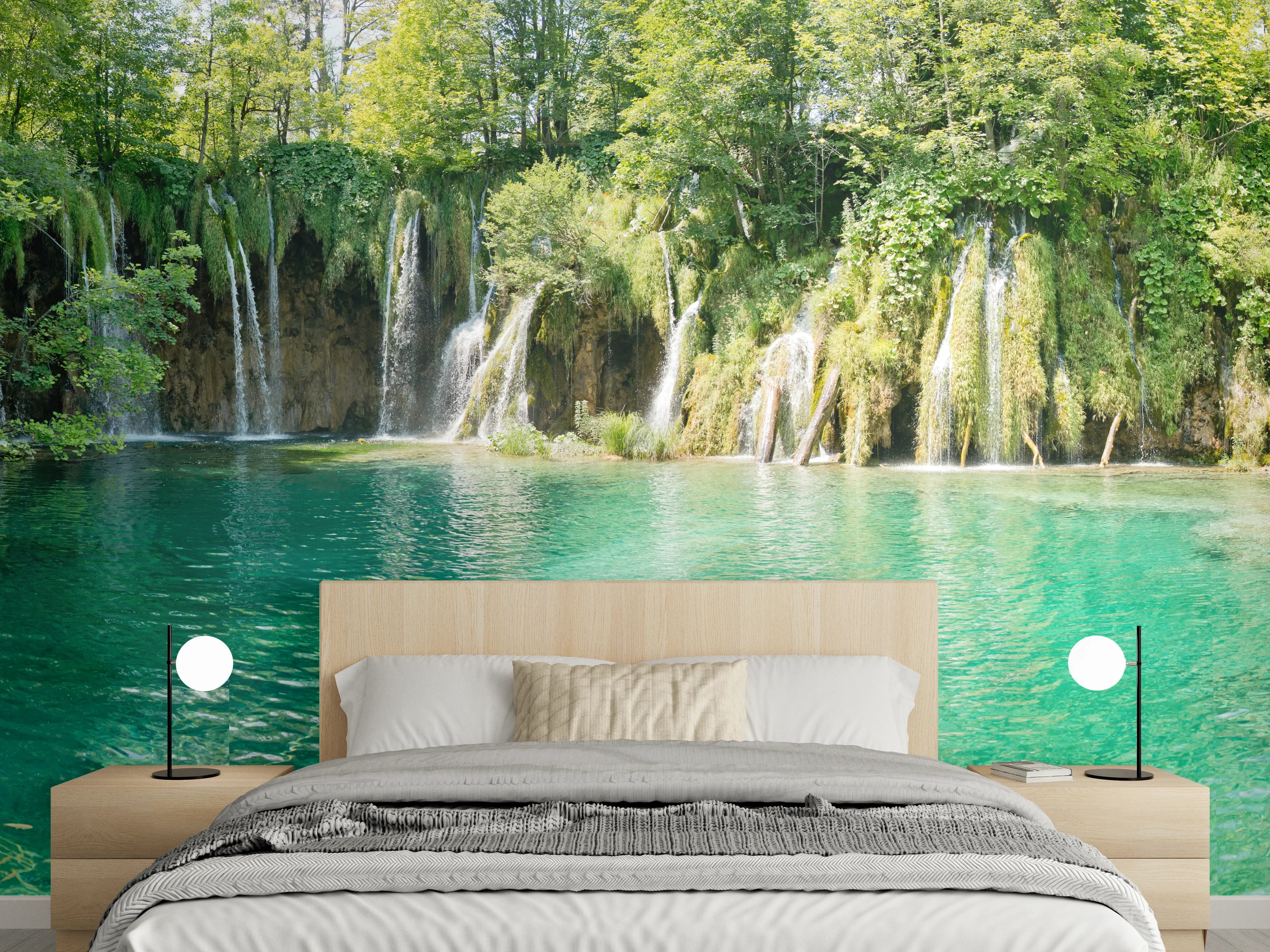 Wandverkleidung Schlafzimmer - Aussicht im Nationalpark Plitvicer Seen - Kroatien
