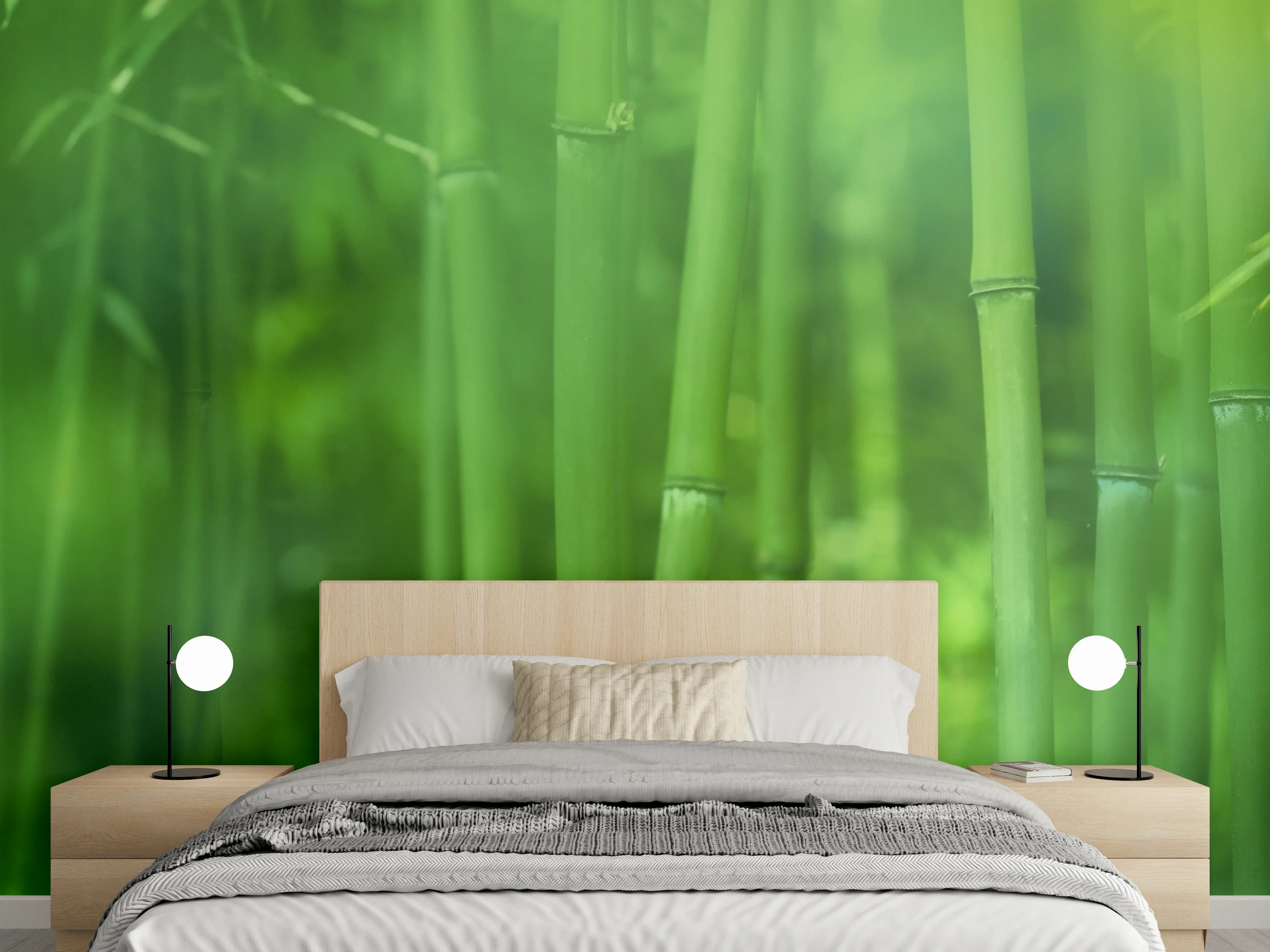 Wandverkleidung Schlafzimmer - Bambuswald