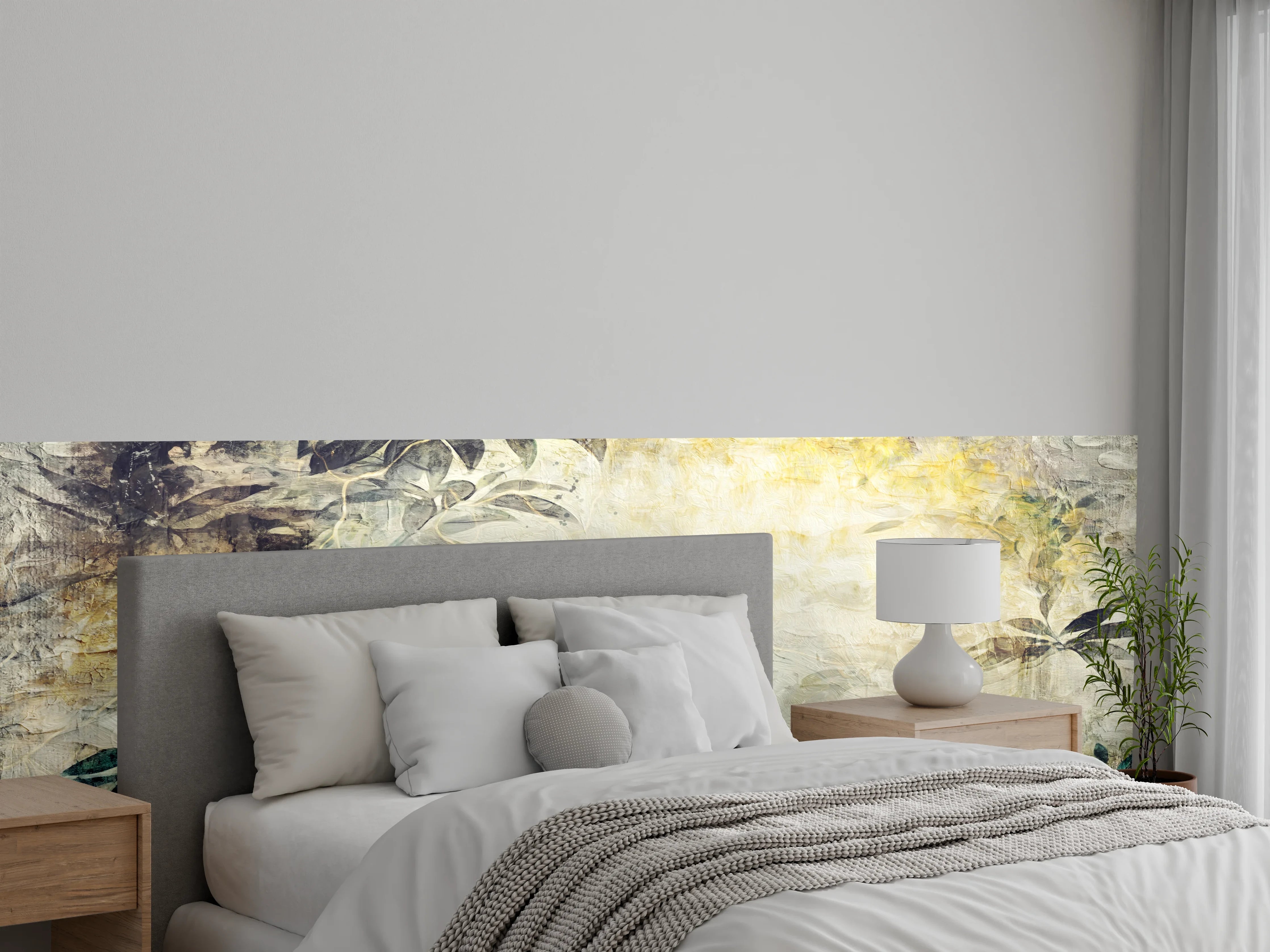 Wandverkleidung Schlafzimmer - Baumzweig Gemälde