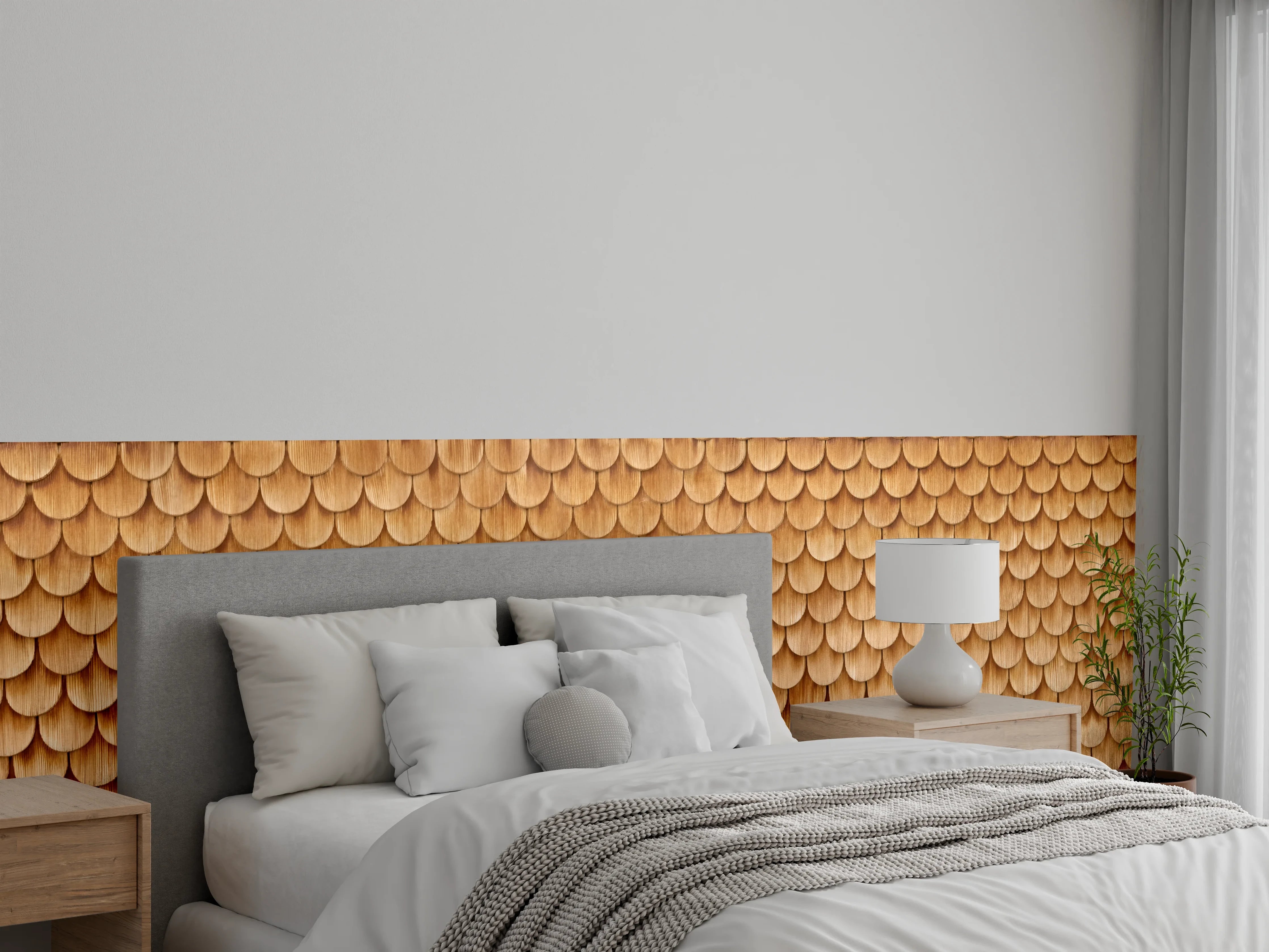 Wandverkleidung Schlafzimmer - Bayrische Holzschindeln