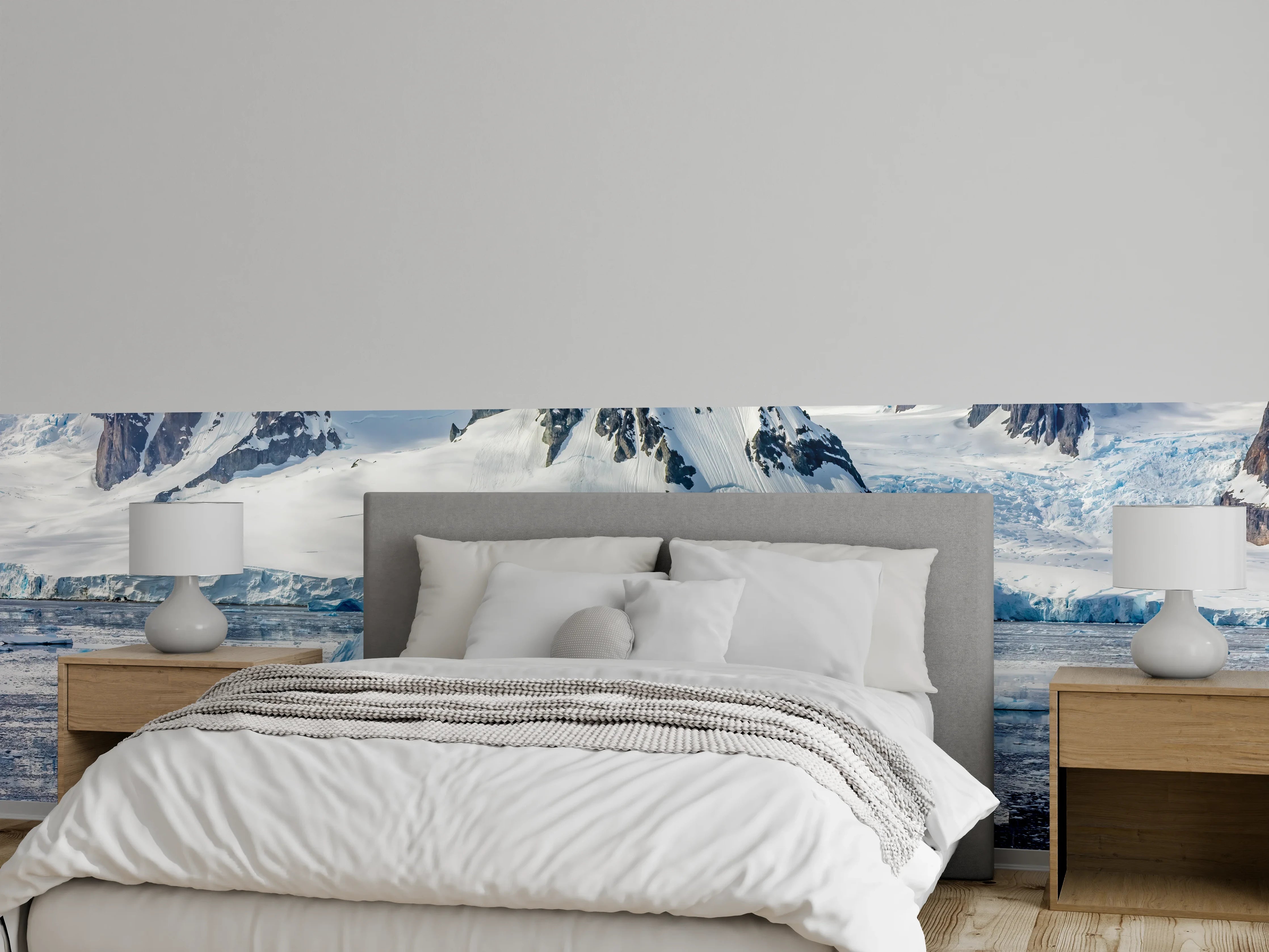 Wandverkleidung Schlafzimmer - Beeindruckende arktische Berglandschaft
