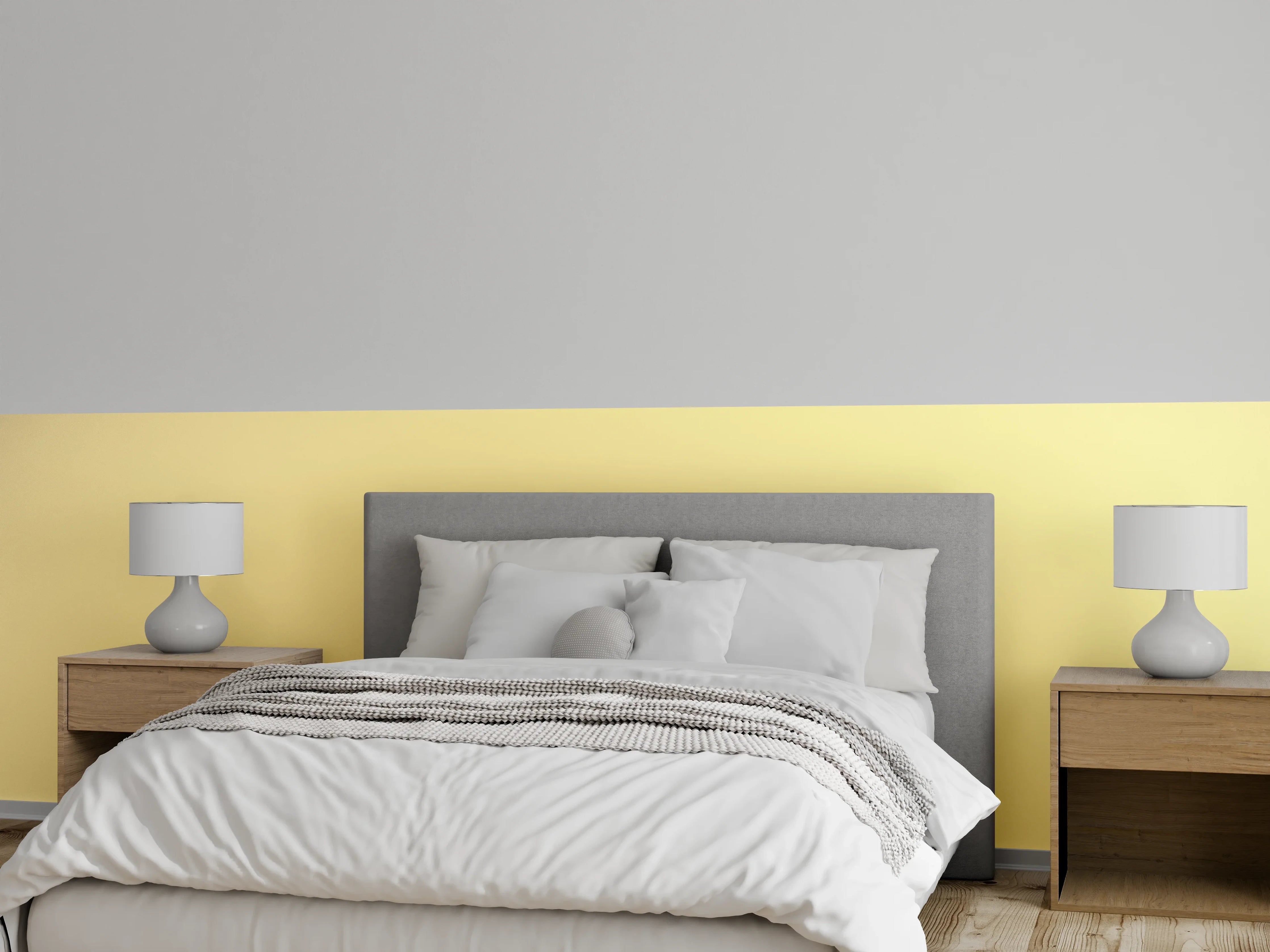 Wandverkleidung Schlafzimmer - Beige-Gelbes Farbverlauf Muster