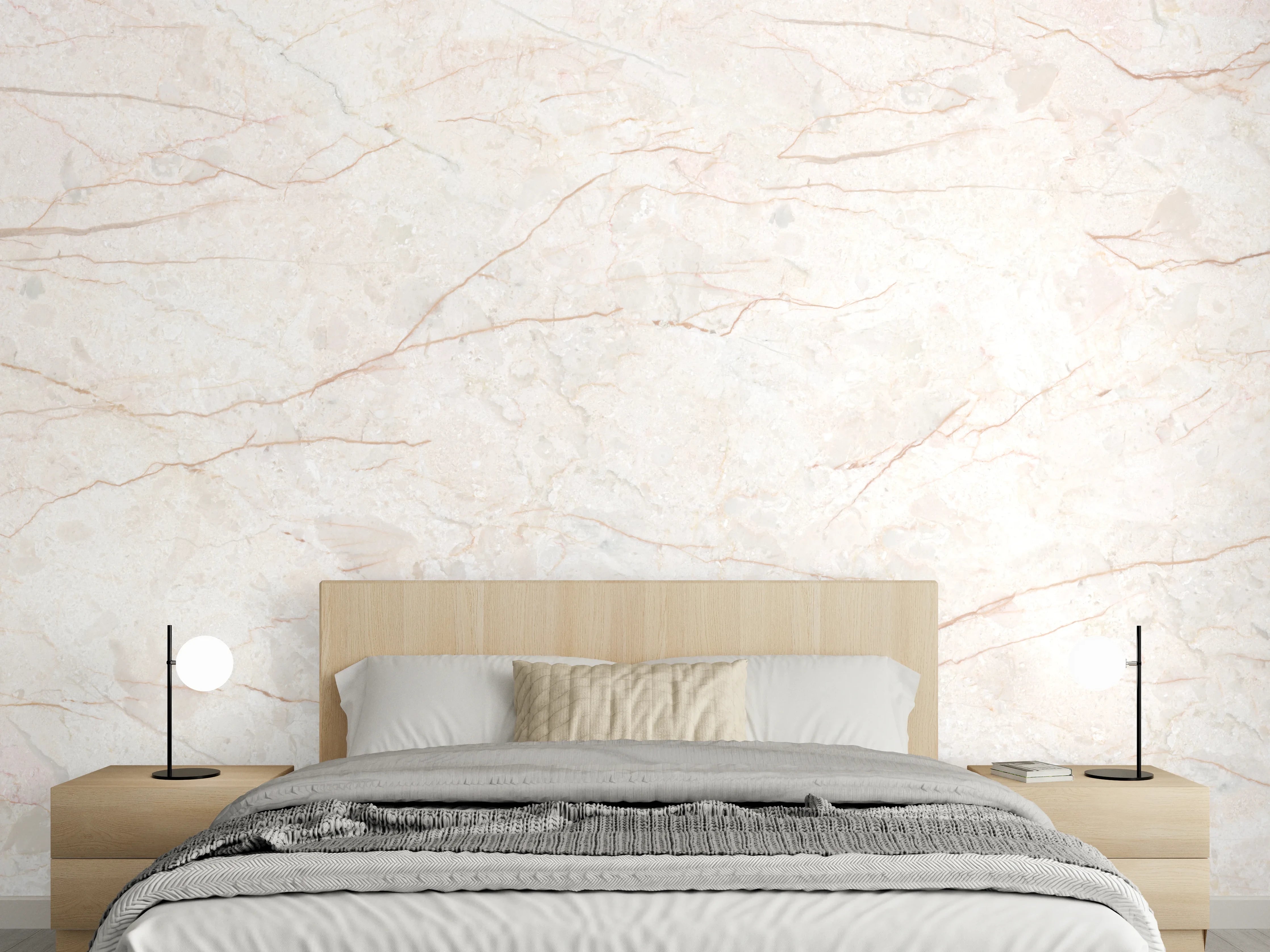 Wandverkleidung Schlafzimmer - Beige Marmor Hintergrund