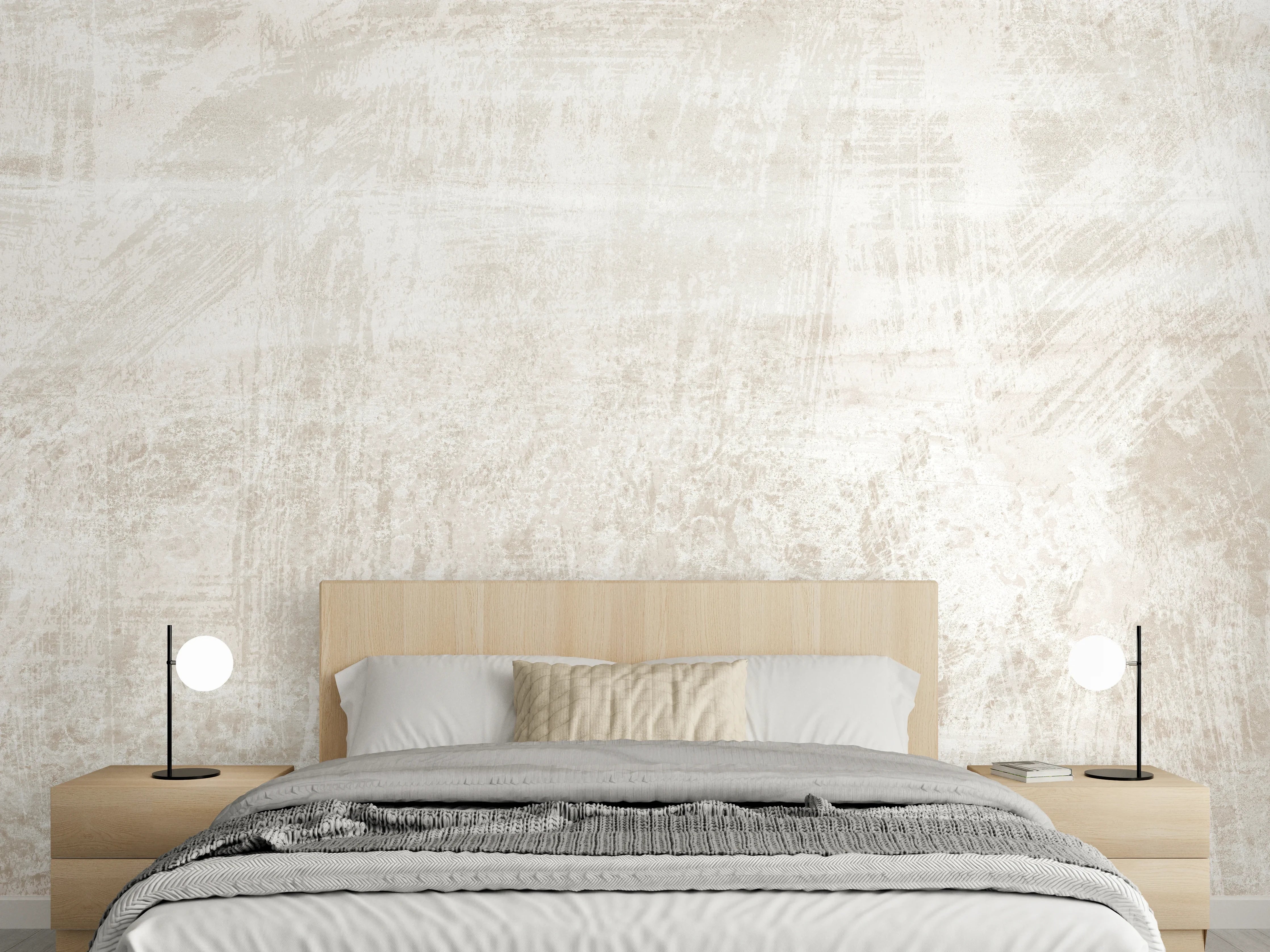 Wandverkleidung Schlafzimmer - Beigefarbener Hintergrund