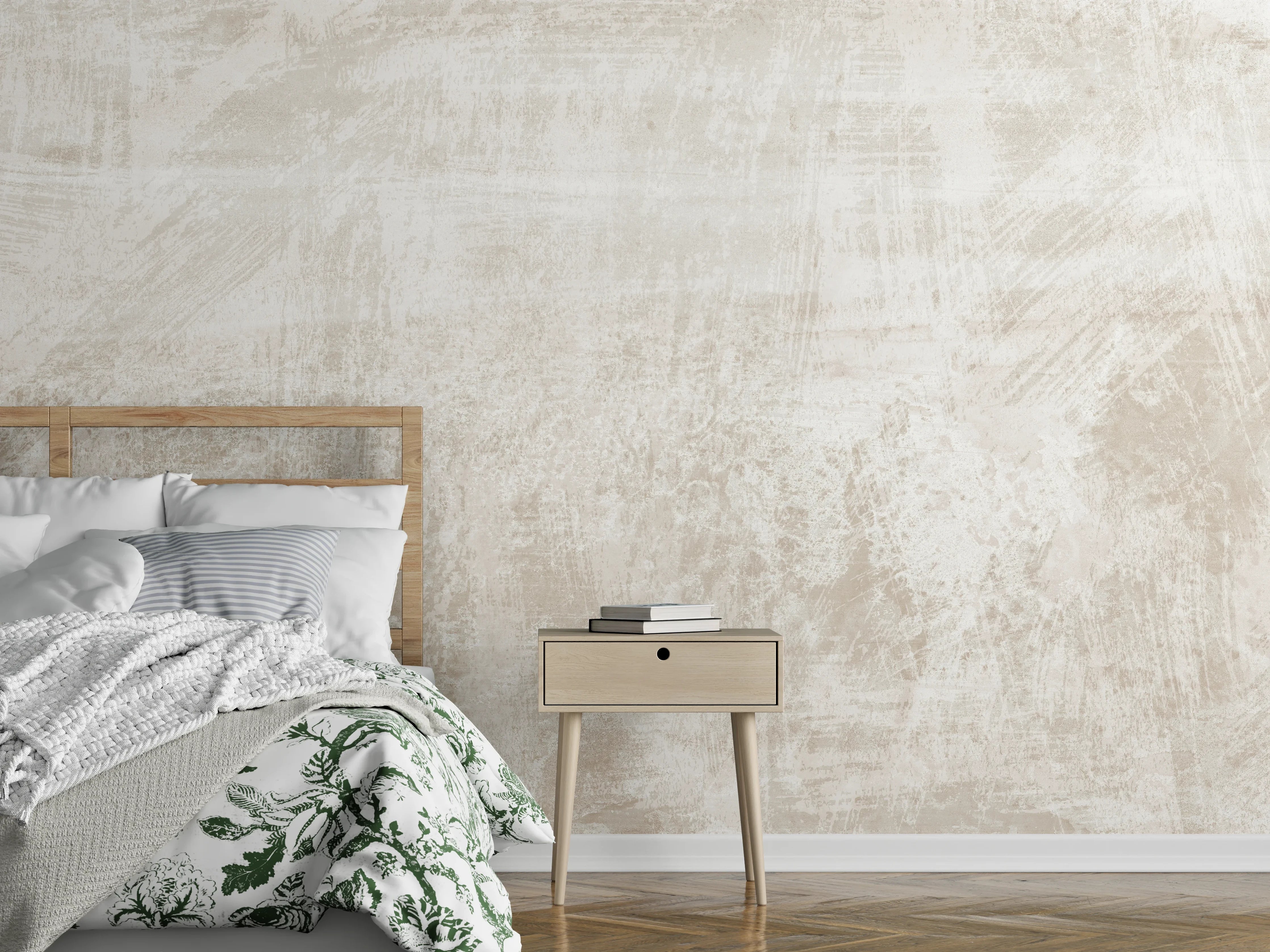 Wandverkleidung Schlafzimmer - Beigefarbener Hintergrund