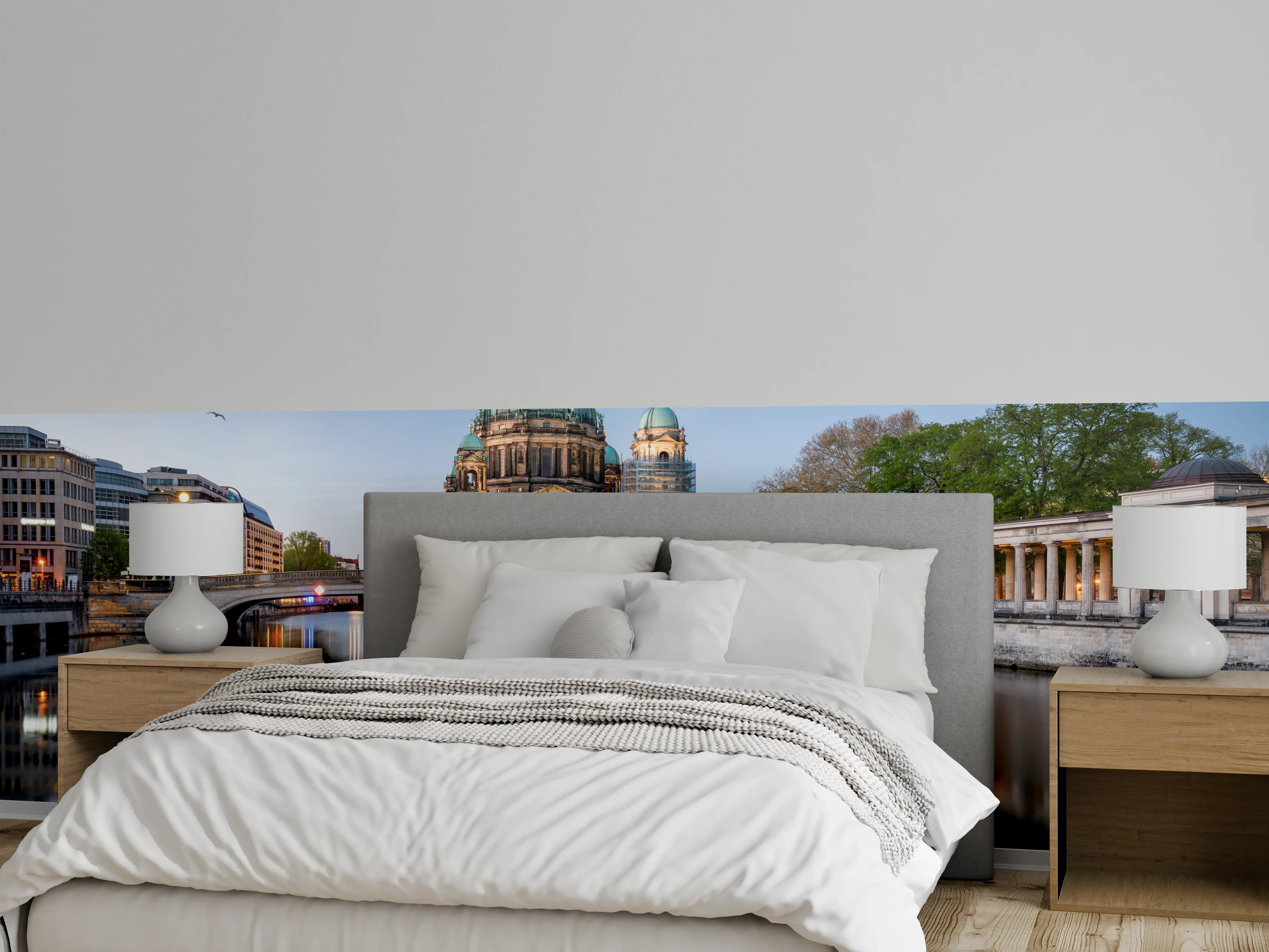 Wandverkleidung Schlafzimmer - Berliner Dom am Wasser bei Abenddämmerung