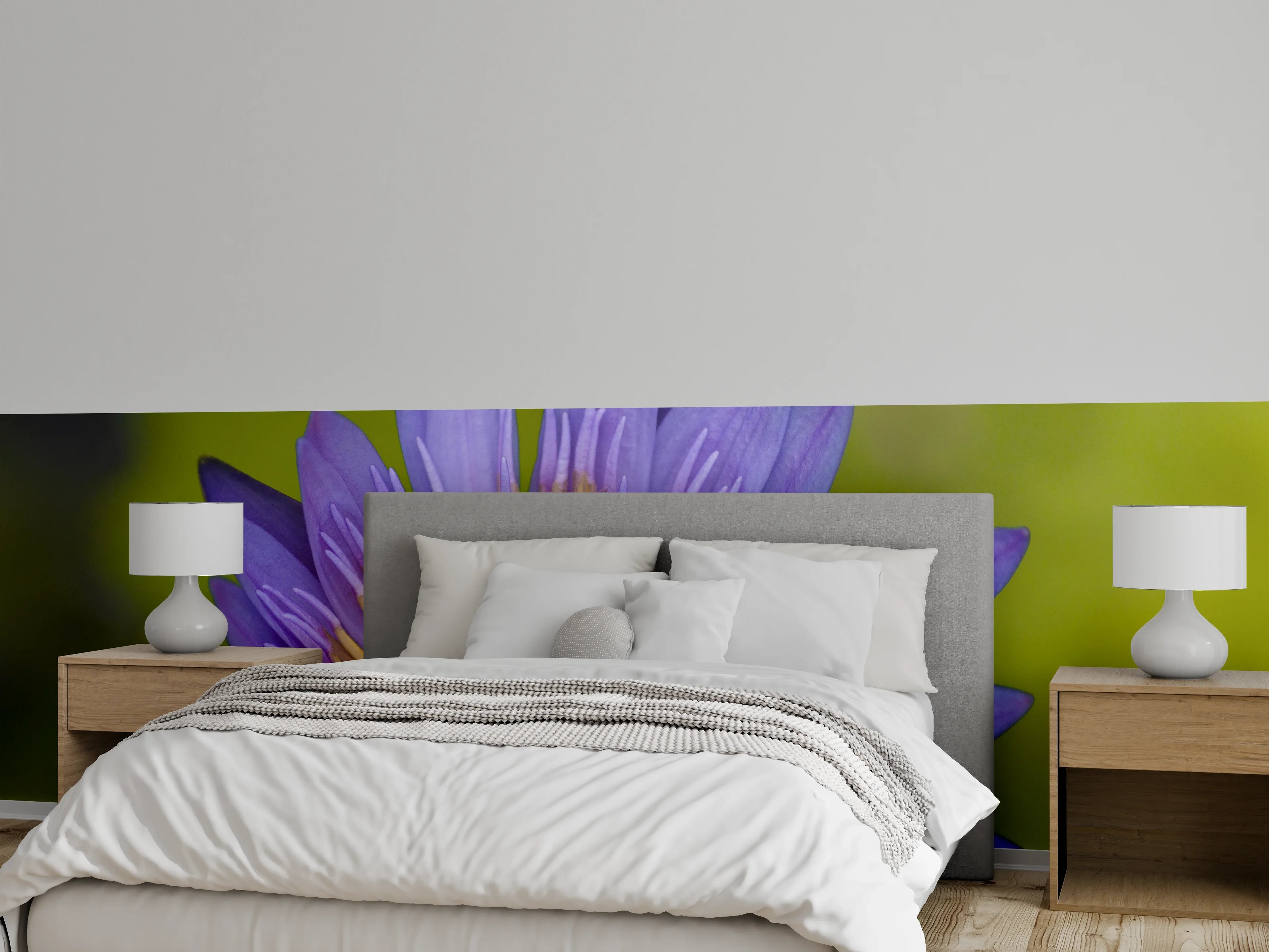 Wandverkleidung Schlafzimmer - Biene sammelt Nektar