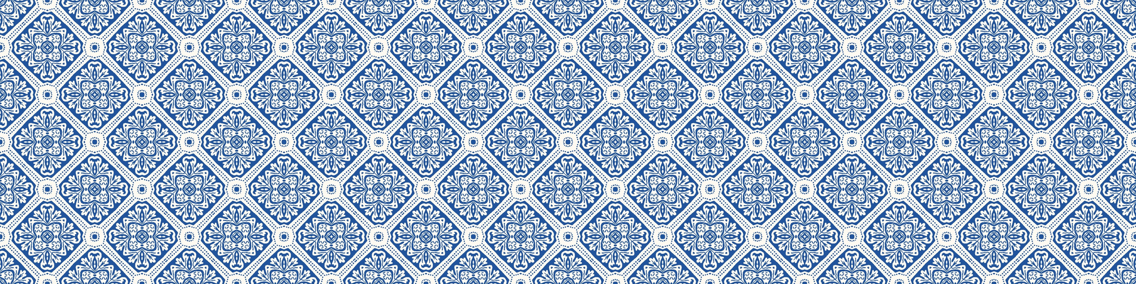 Wandverkleidung Schlafzimmer-Blau-Weißes Grafikmuster