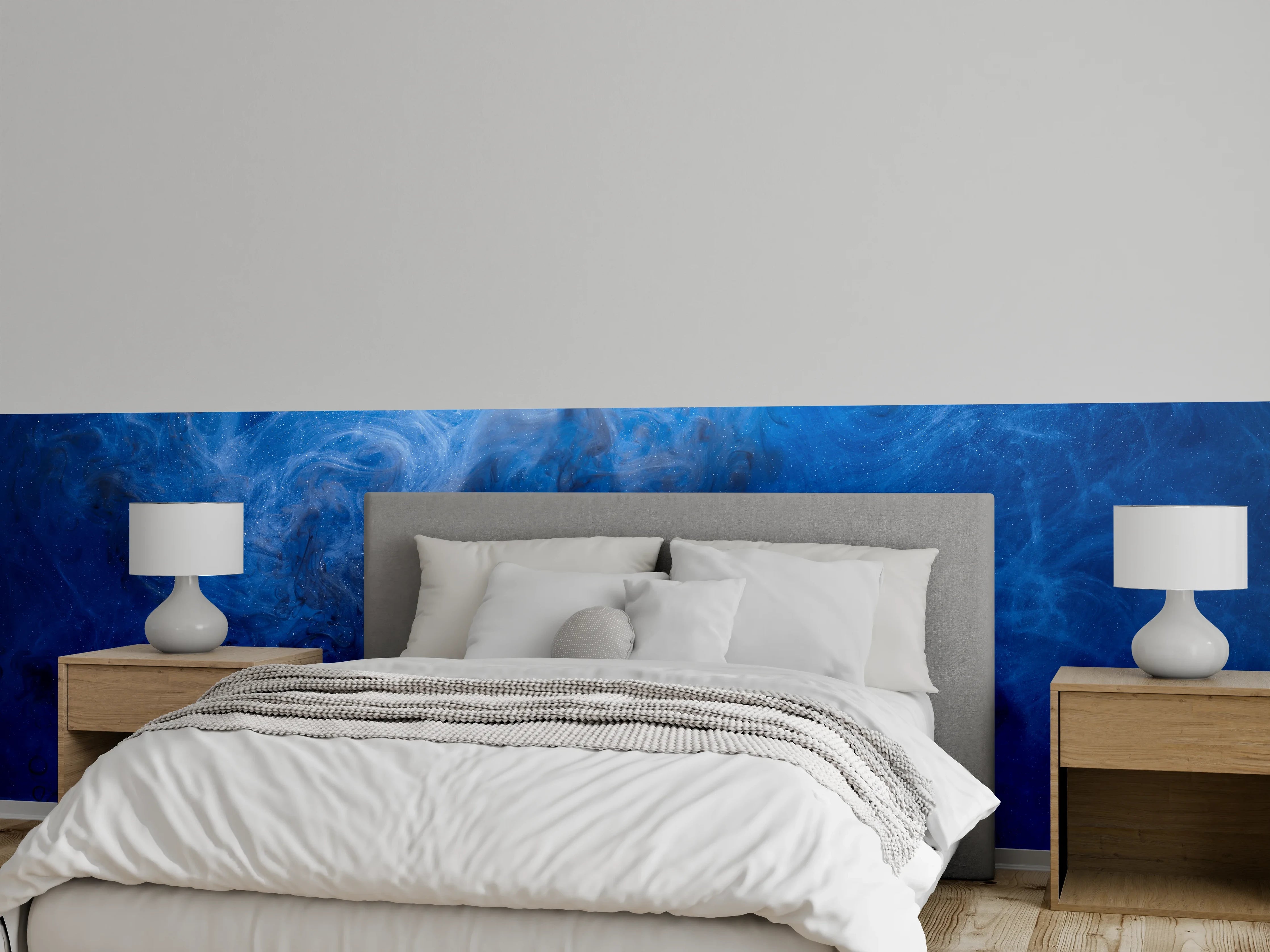 Wandverkleidung Schlafzimmer - Blauer Rauch
