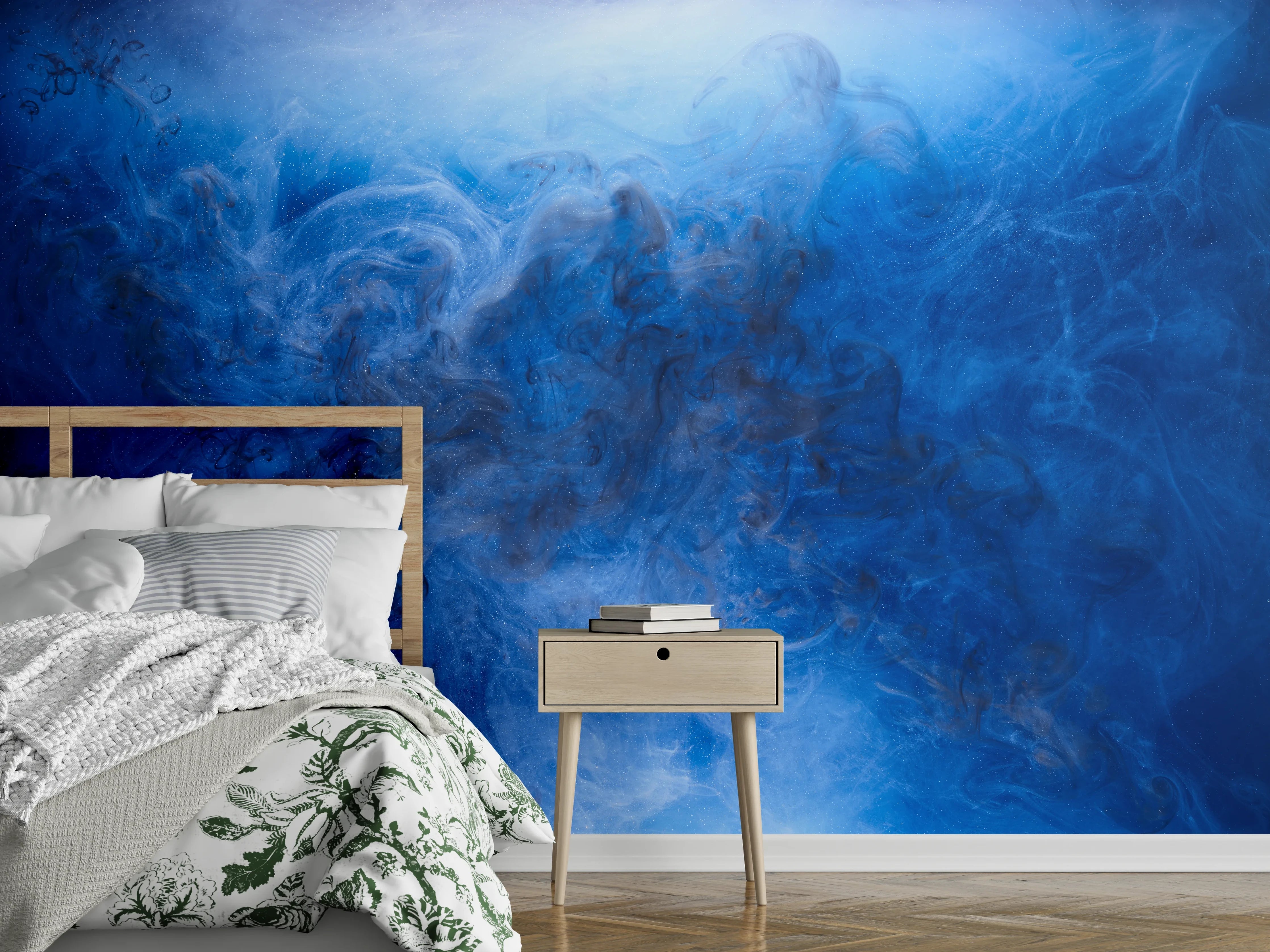Wandverkleidung Schlafzimmer - Blauer Rauch
