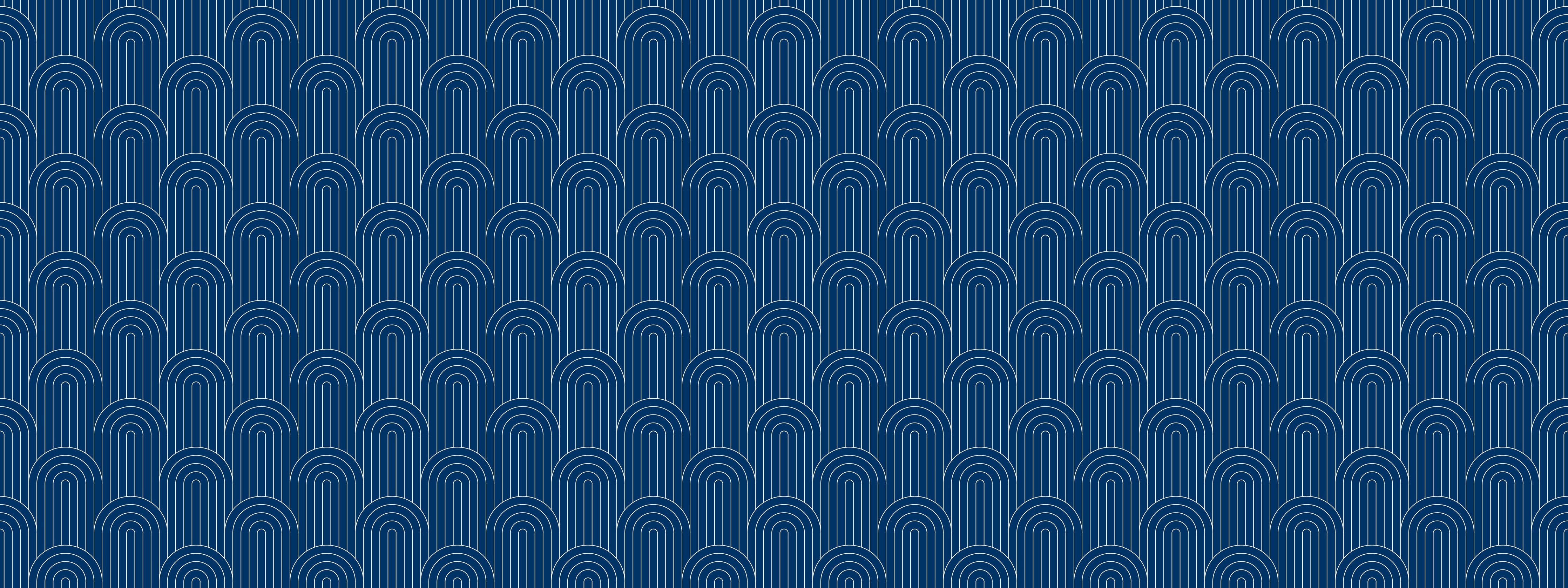 Wandverkleidung Schlafzimmer-Blaues Retro-Muster mit Halbkreisen