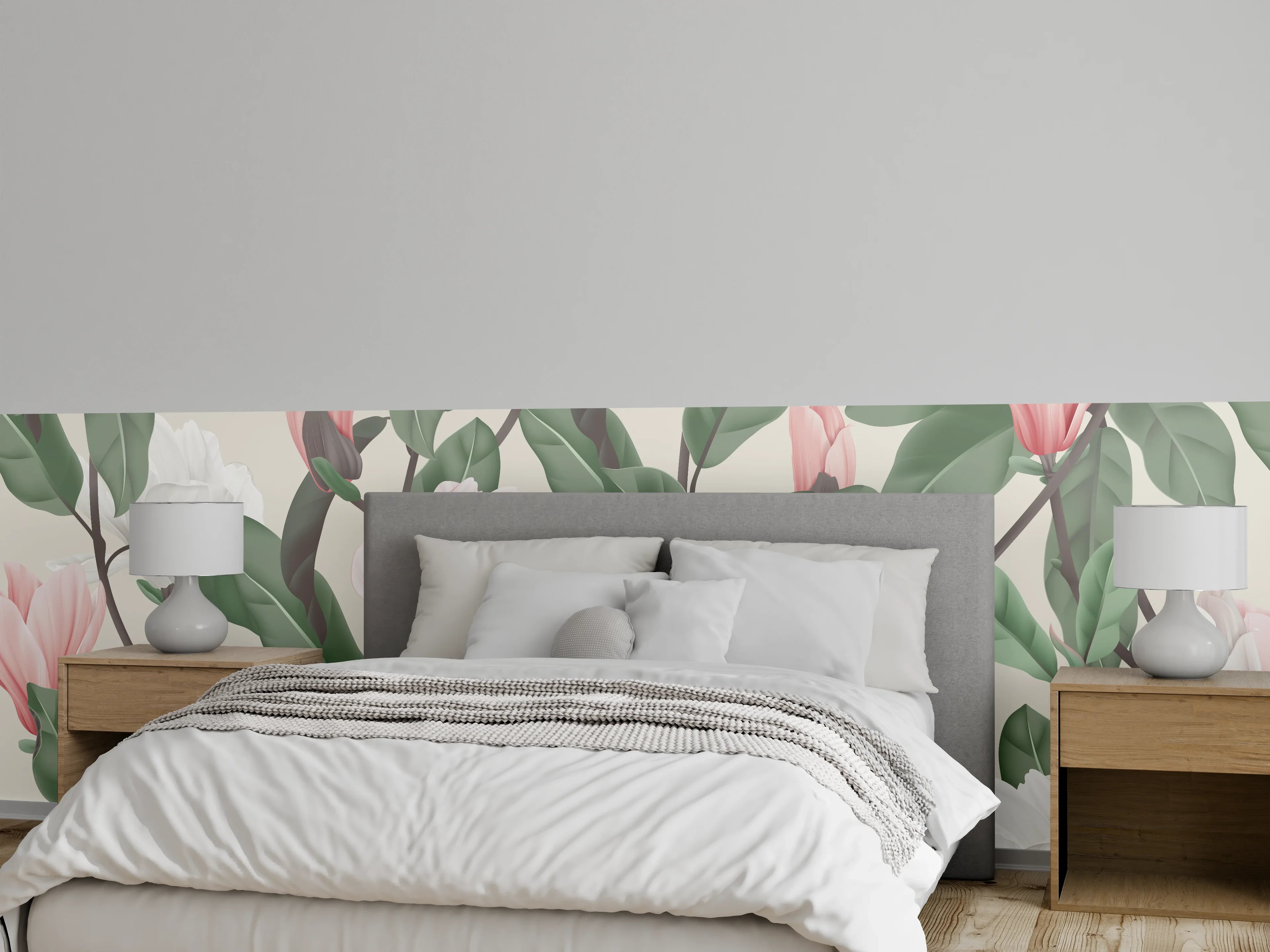 Wandverkleidung Schlafzimmer - Blüten - wild & wunderschön