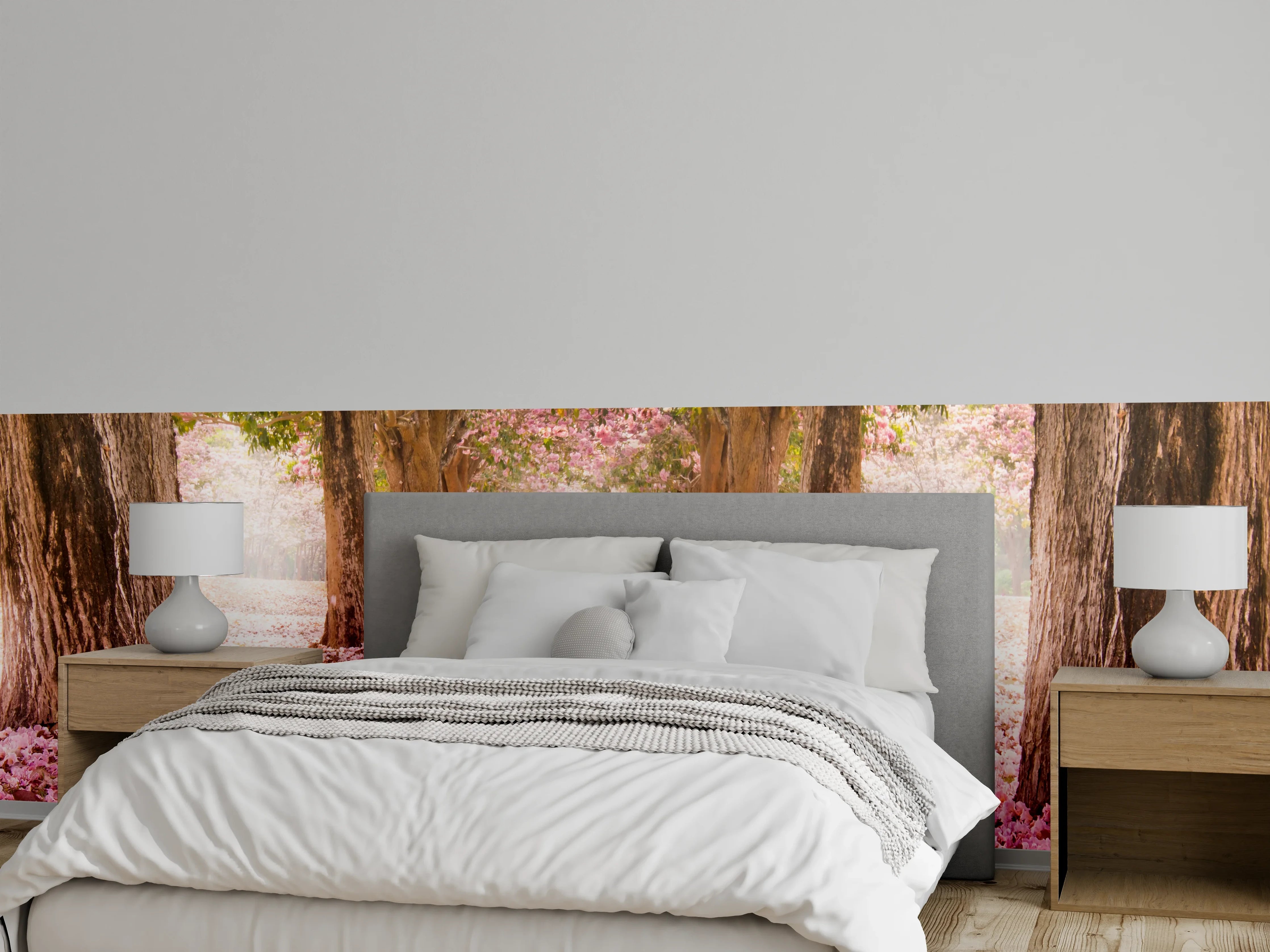 Wandverkleidung Schlafzimmer - Blütenzauber: Frühling im Kirschblütenwald