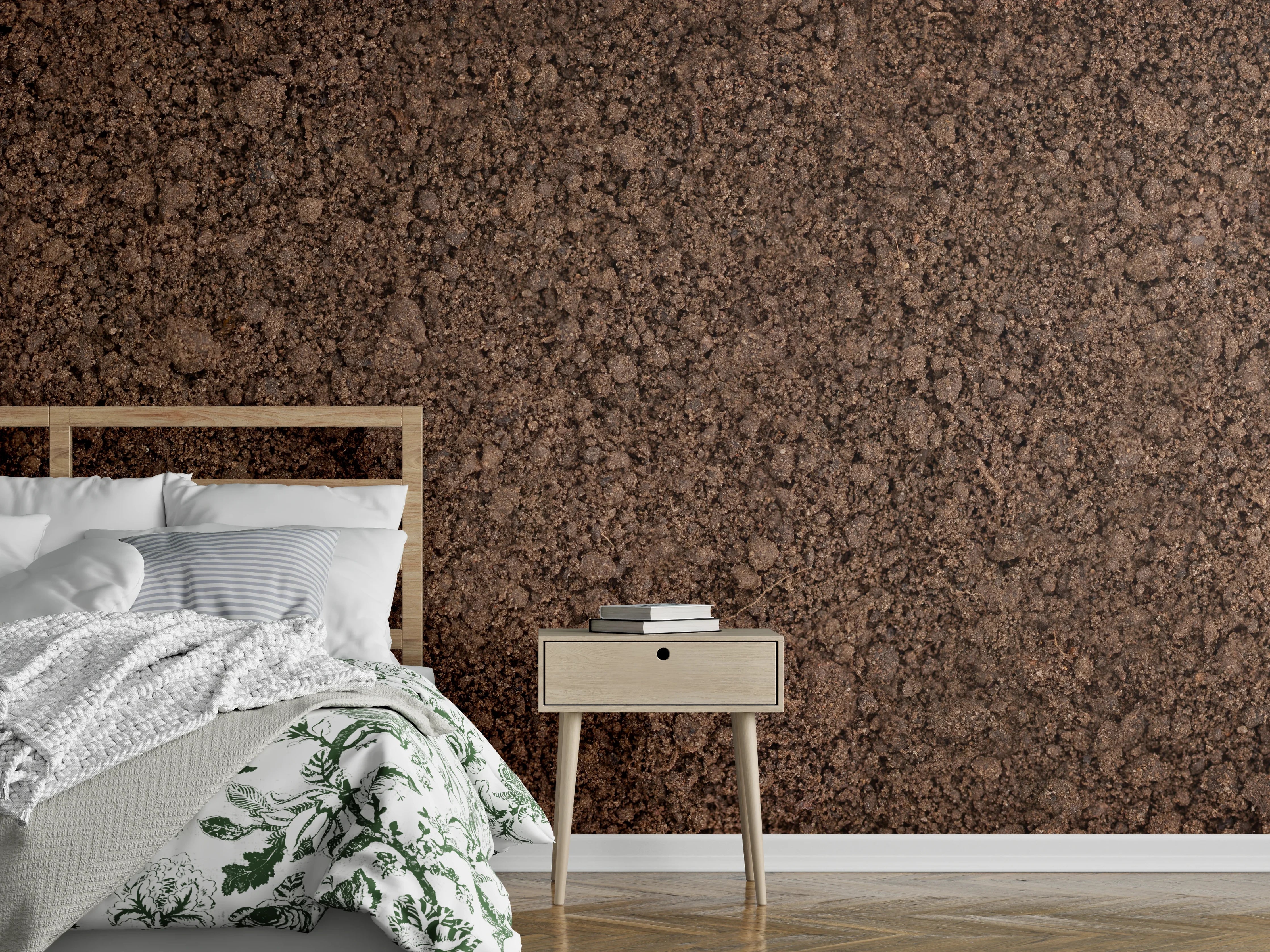 Wandverkleidung Schlafzimmer - Bodentextur in Nahaufnahme