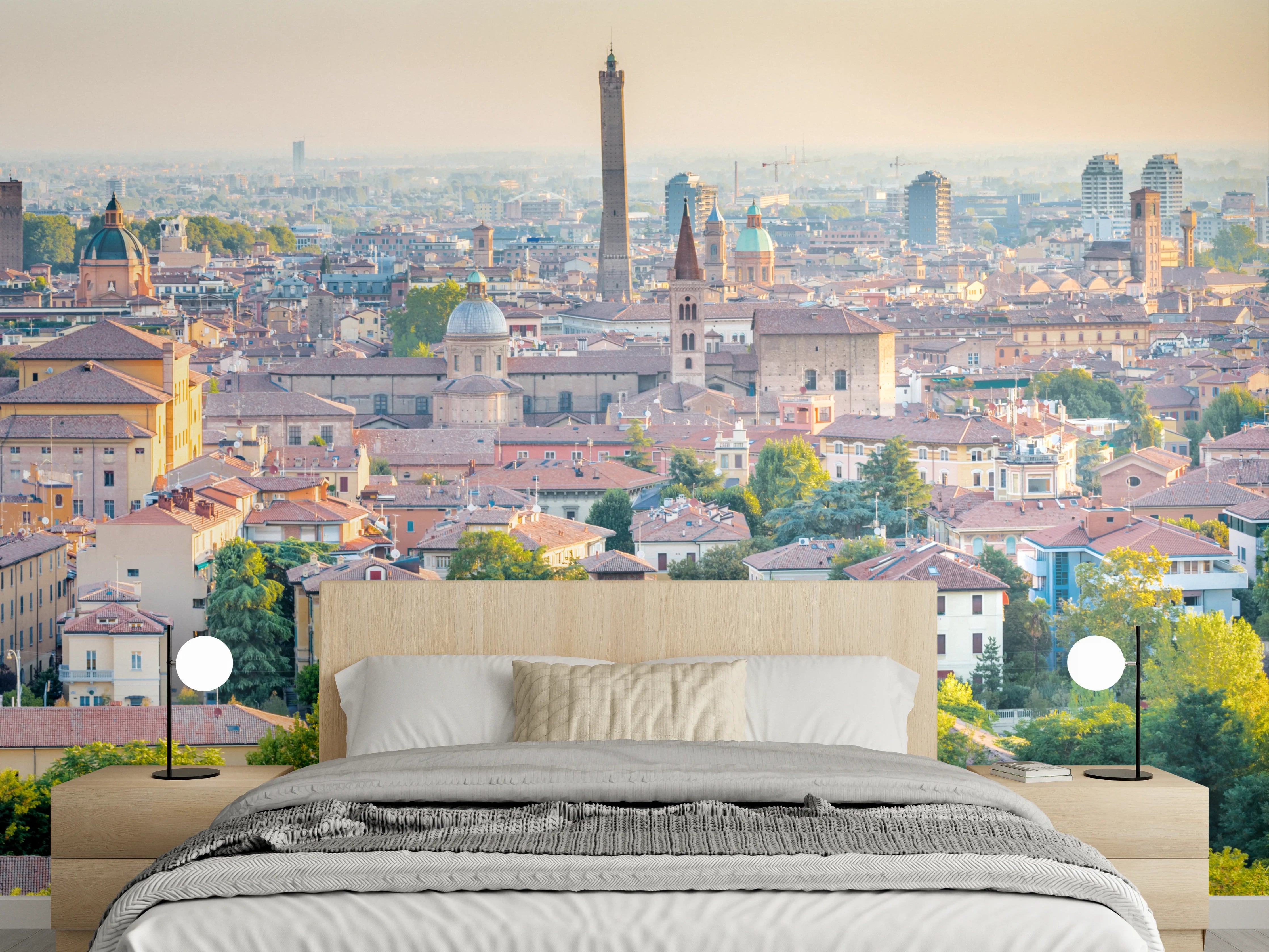 Wandverkleidung Schlafzimmer - Bologna Dämmerung Dachlandschaft