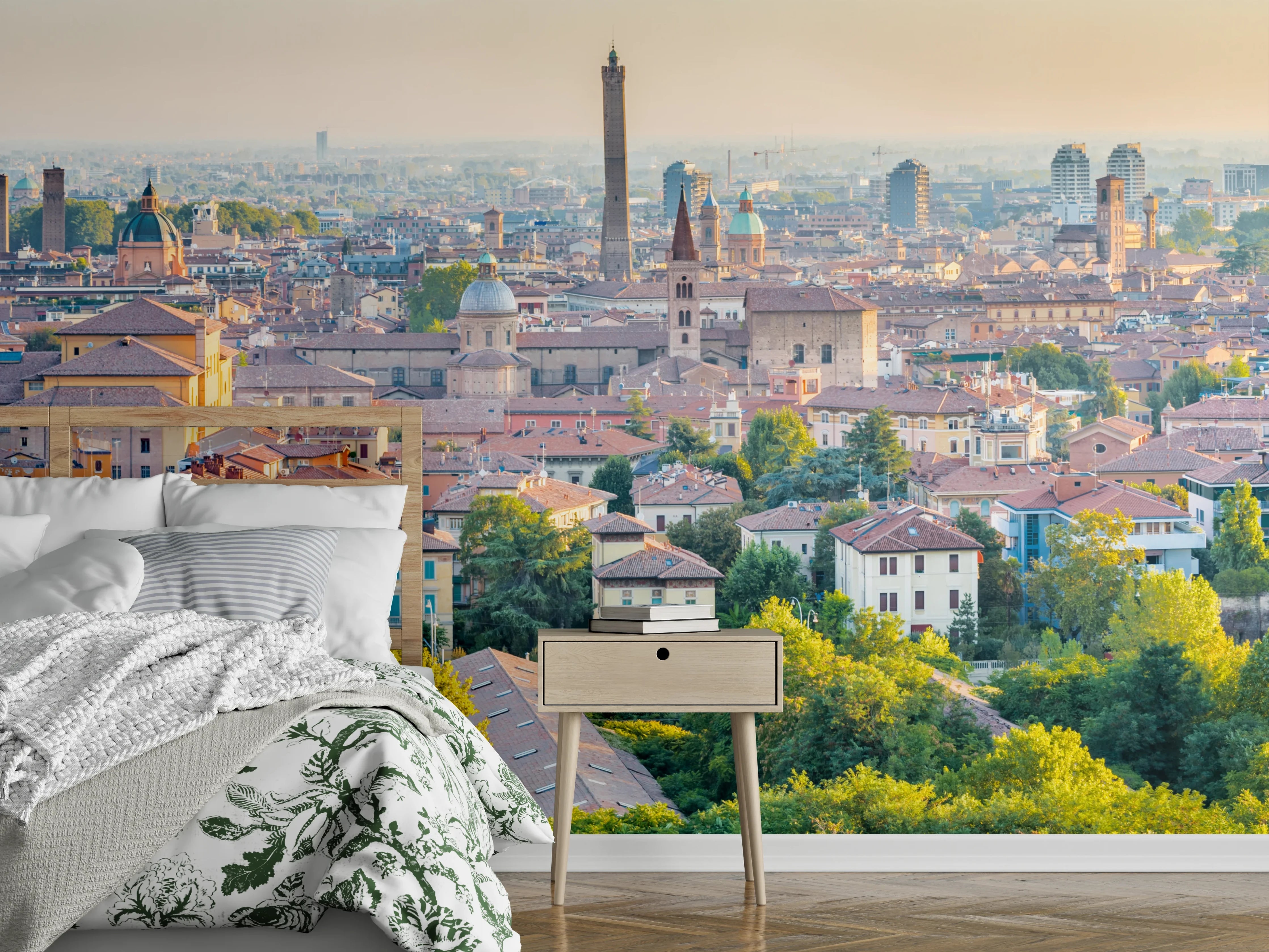 Wandverkleidung Schlafzimmer - Bologna Dämmerung Dachlandschaft