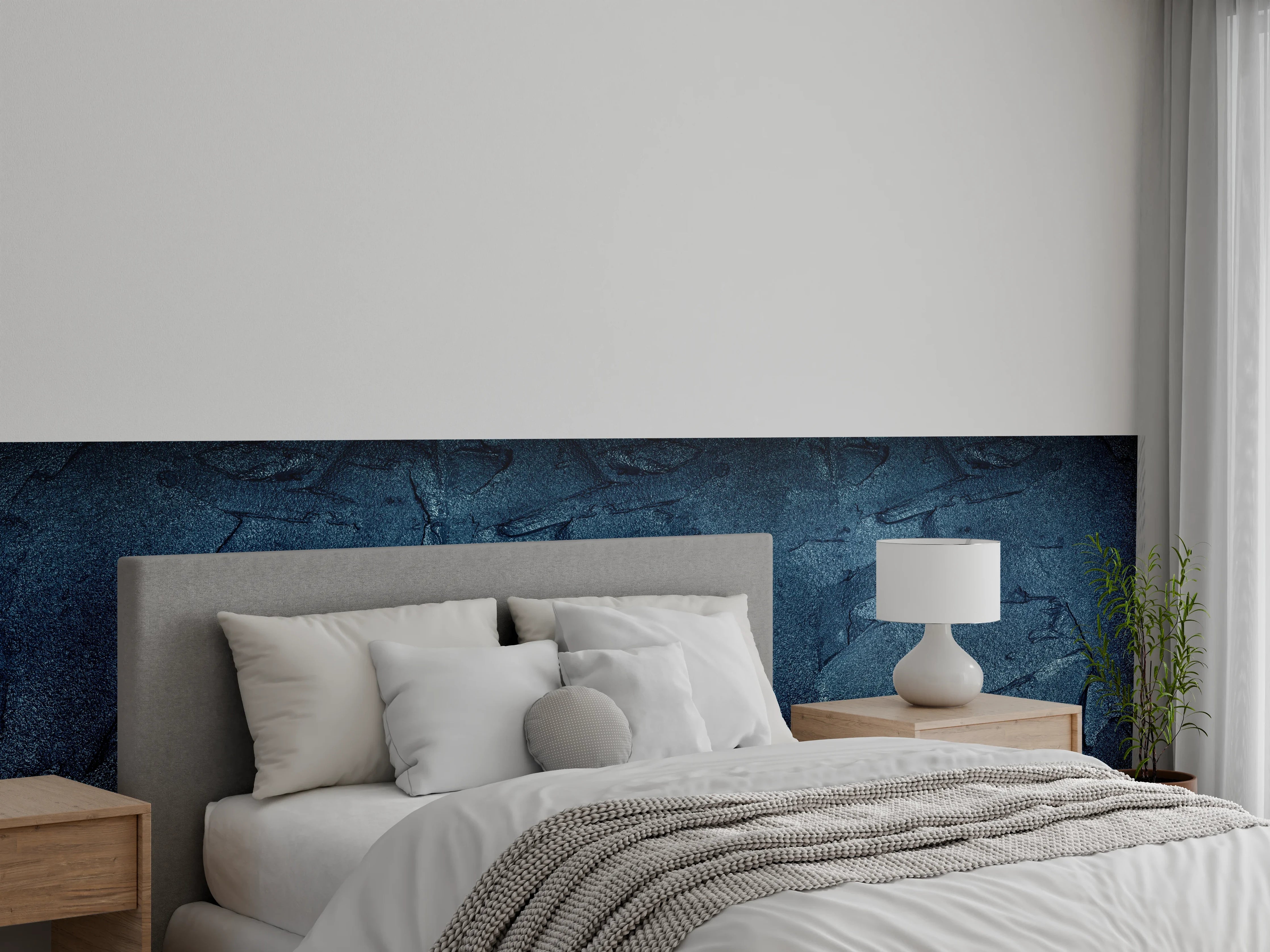 Wandverkleidung Schlafzimmer - Boston Skyline bei Nacht