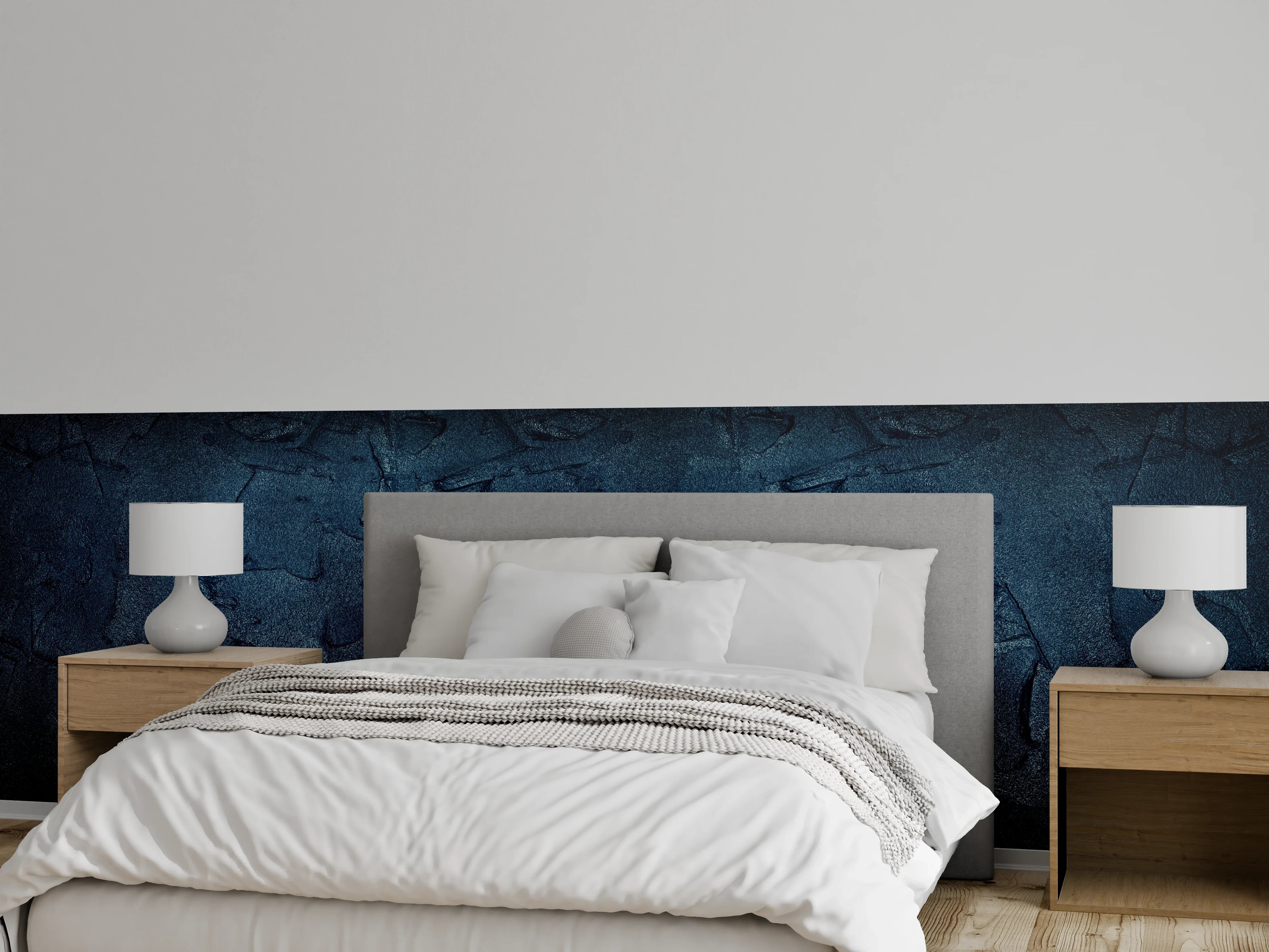 Wandverkleidung Schlafzimmer - Boston Skyline bei Nacht