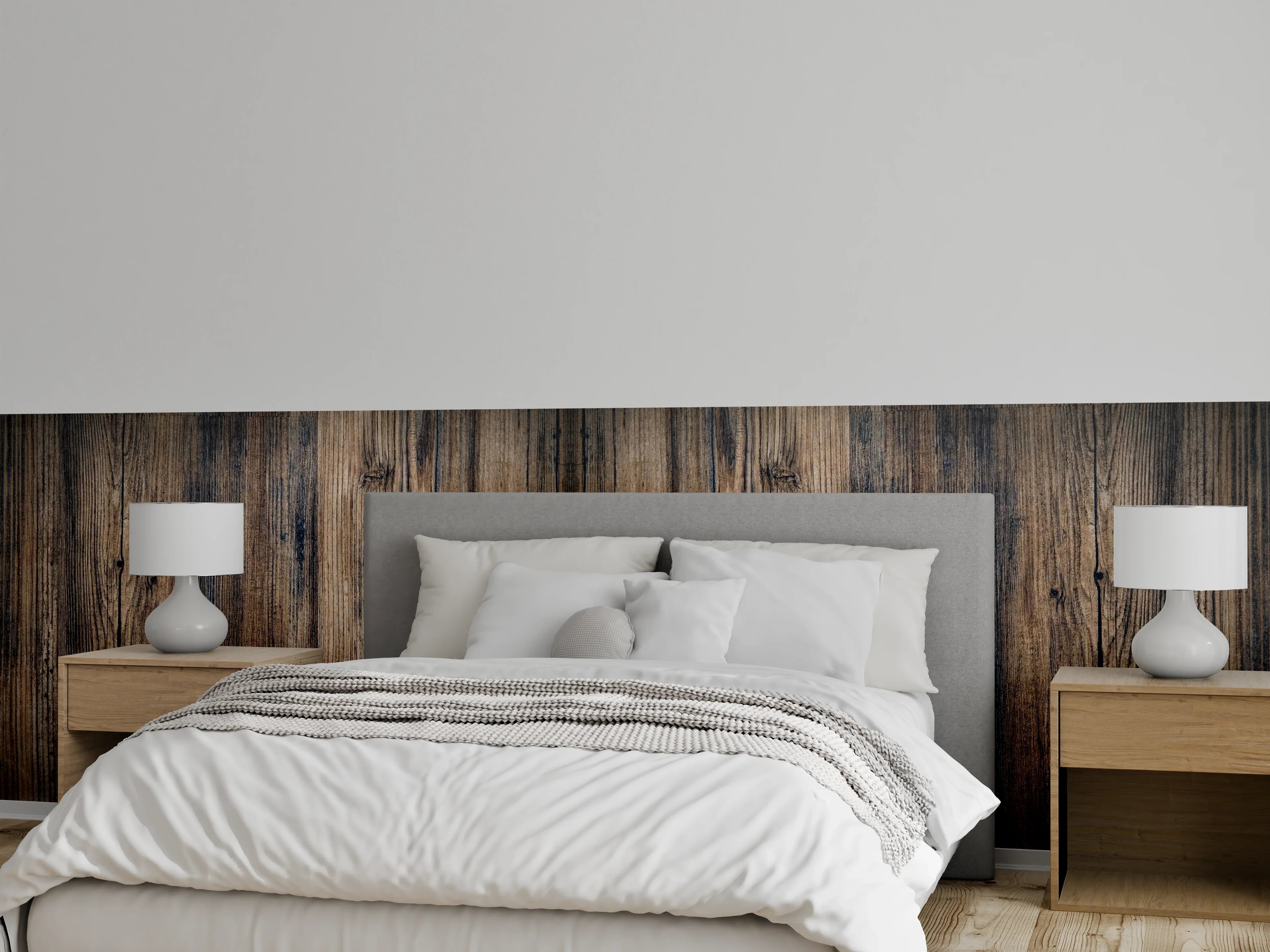 Wandverkleidung Schlafzimmer - Bräunlicher Holz Hintergrund