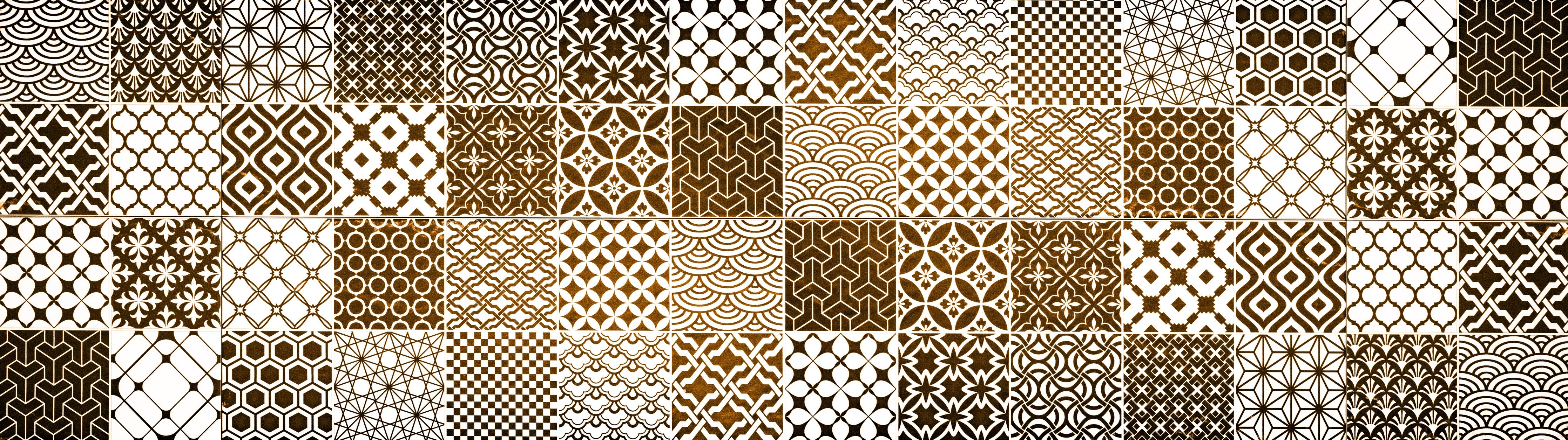 Wandverkleidung Schlafzimmer-Braun-Beige geometrisch Mosaik
