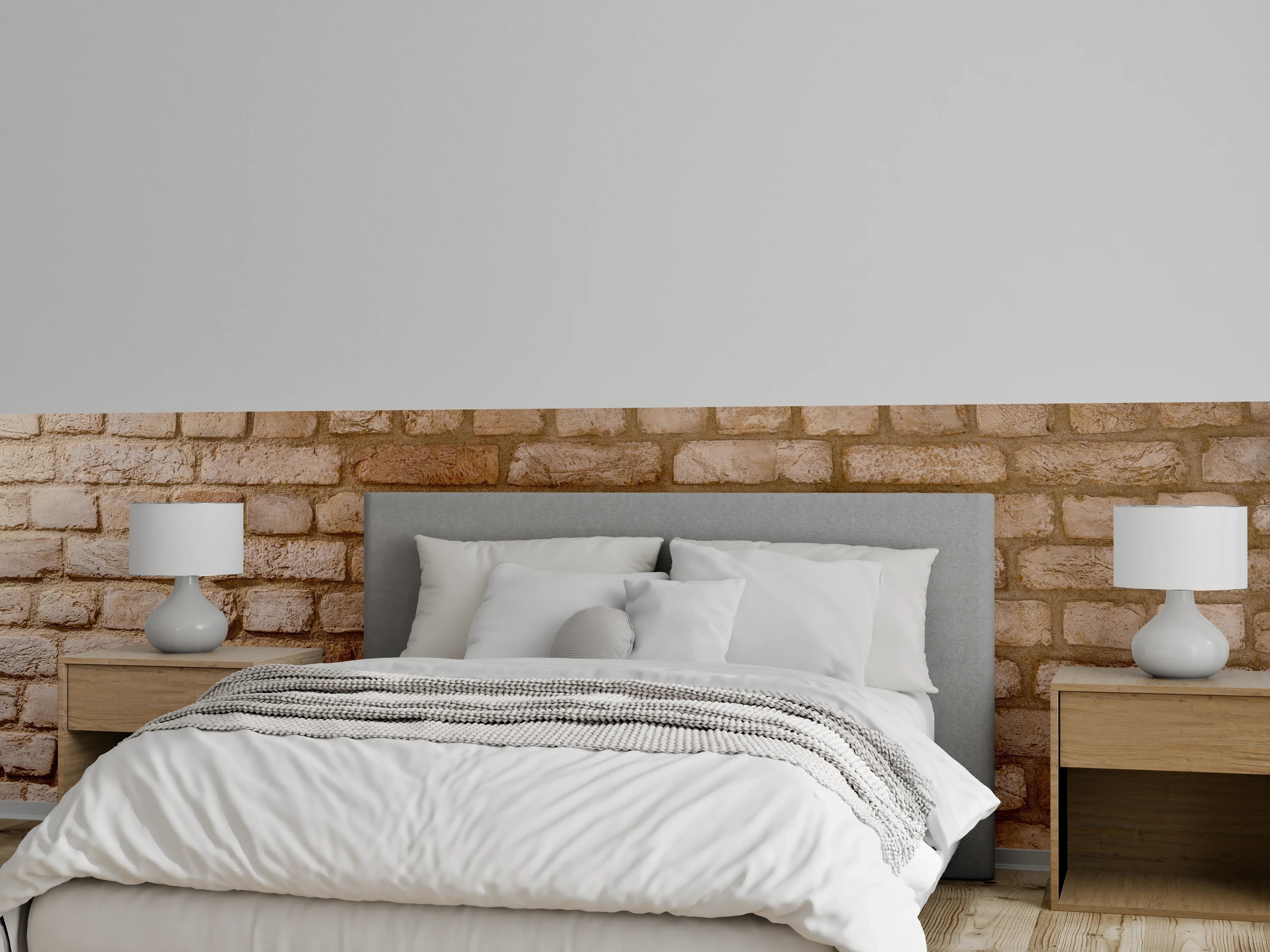 Wandverkleidung Schlafzimmer - Braune Backsteinmauer Textur