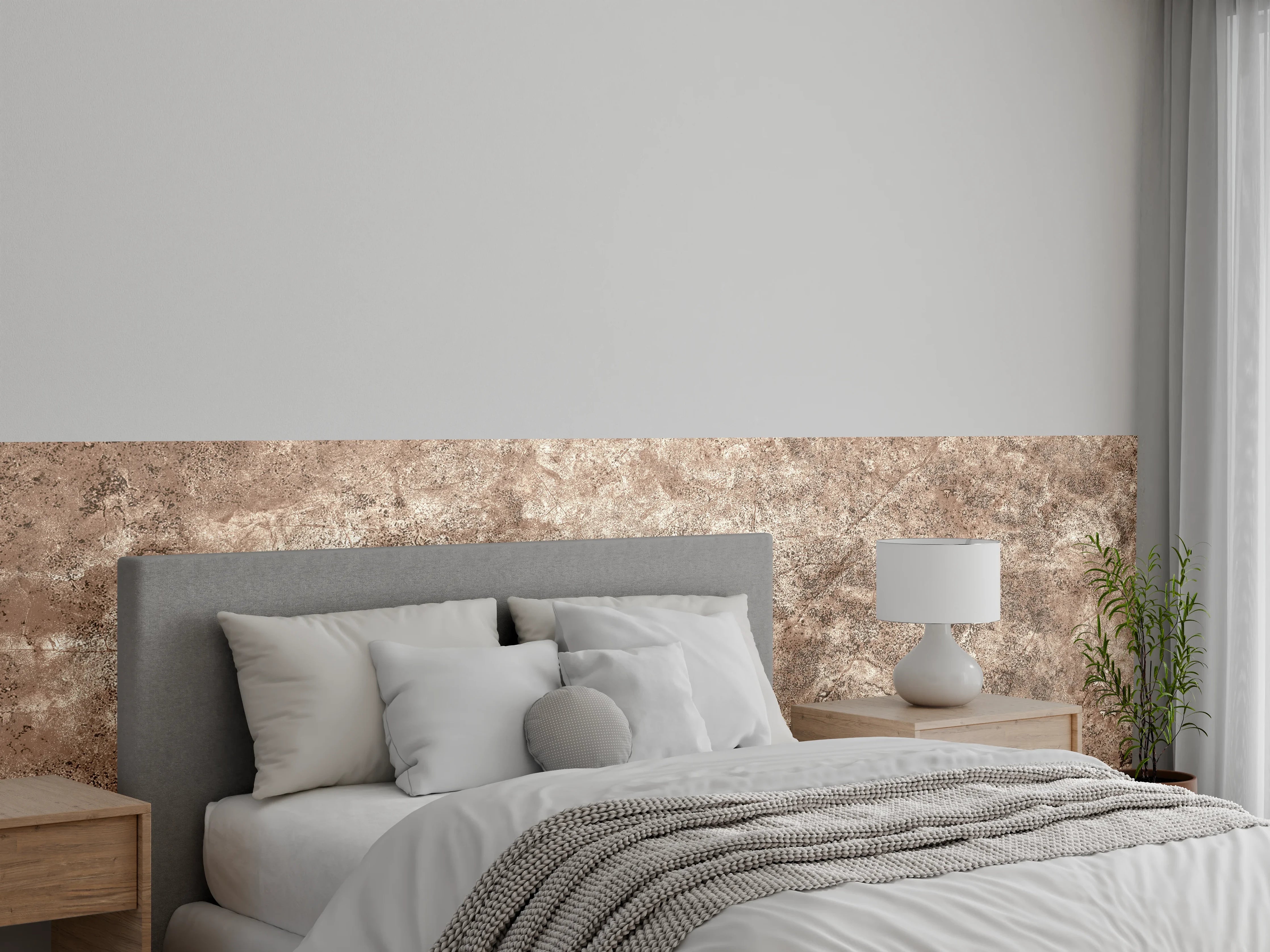 Wandverkleidung Schlafzimmer - Brauner alter Sandstein 2