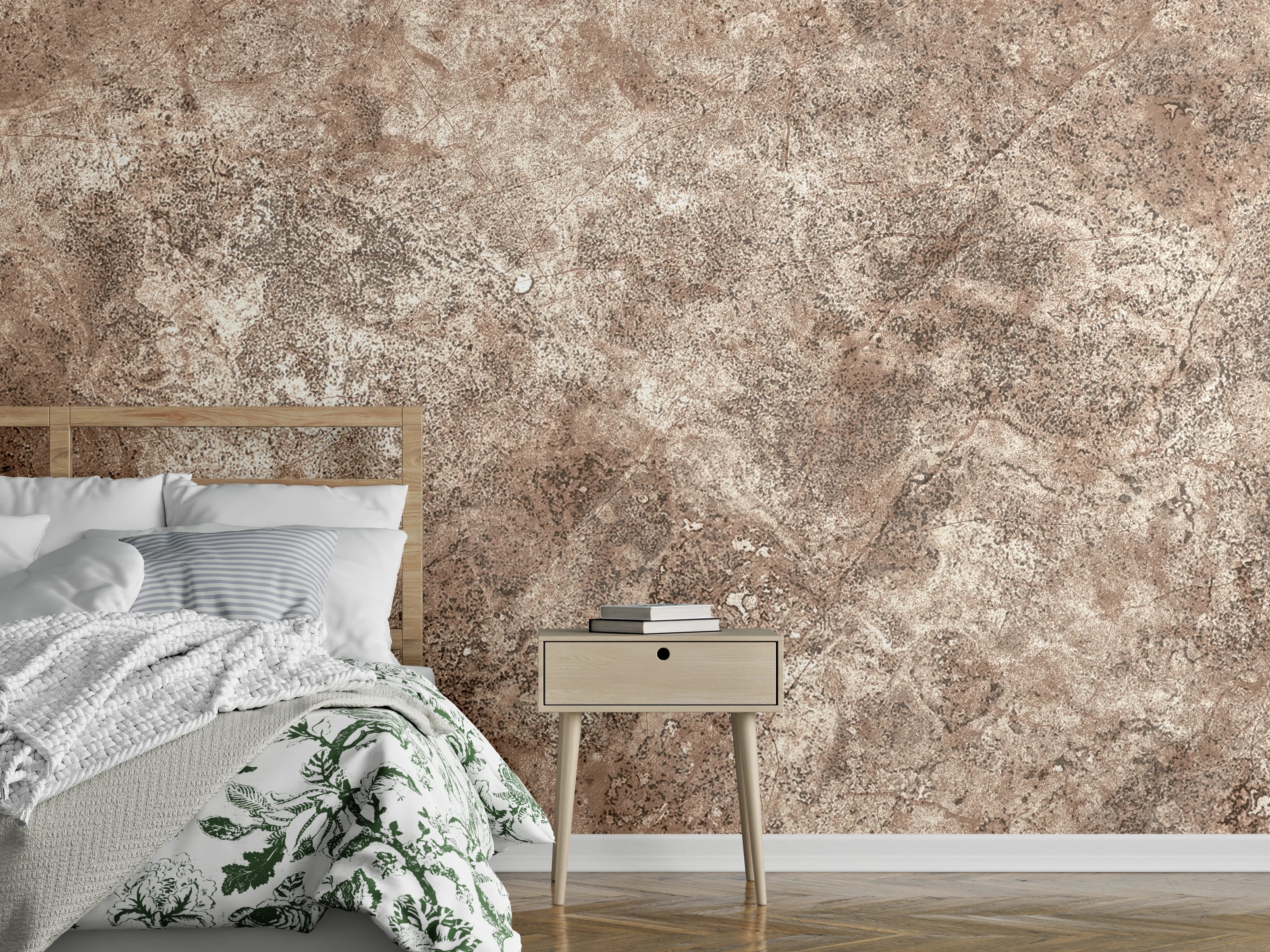 Wandverkleidung Schlafzimmer - Brauner alter Sandstein 2