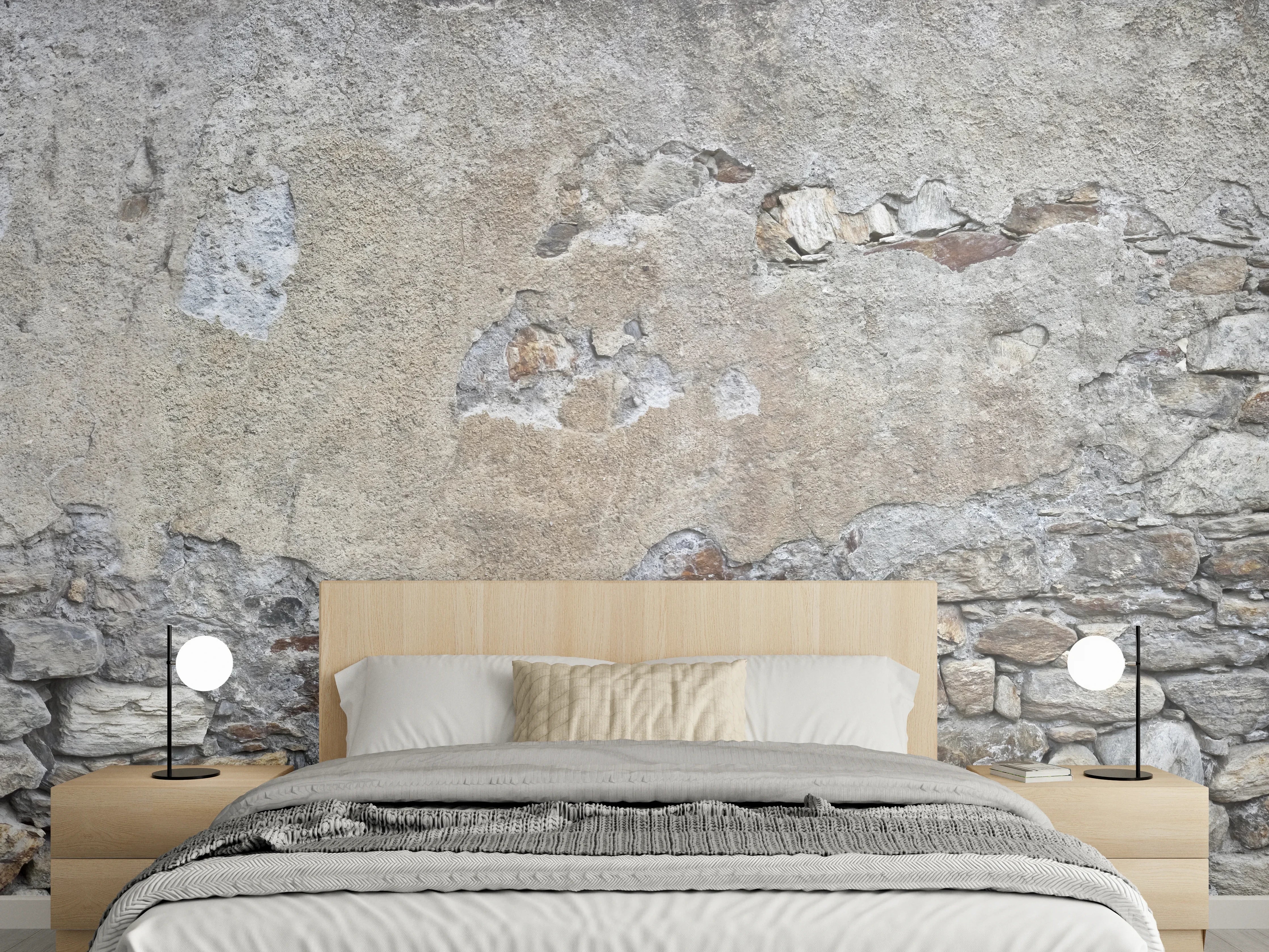 Wandverkleidung Schlafzimmer - Bröckelnde Hausmauer in Südtirol