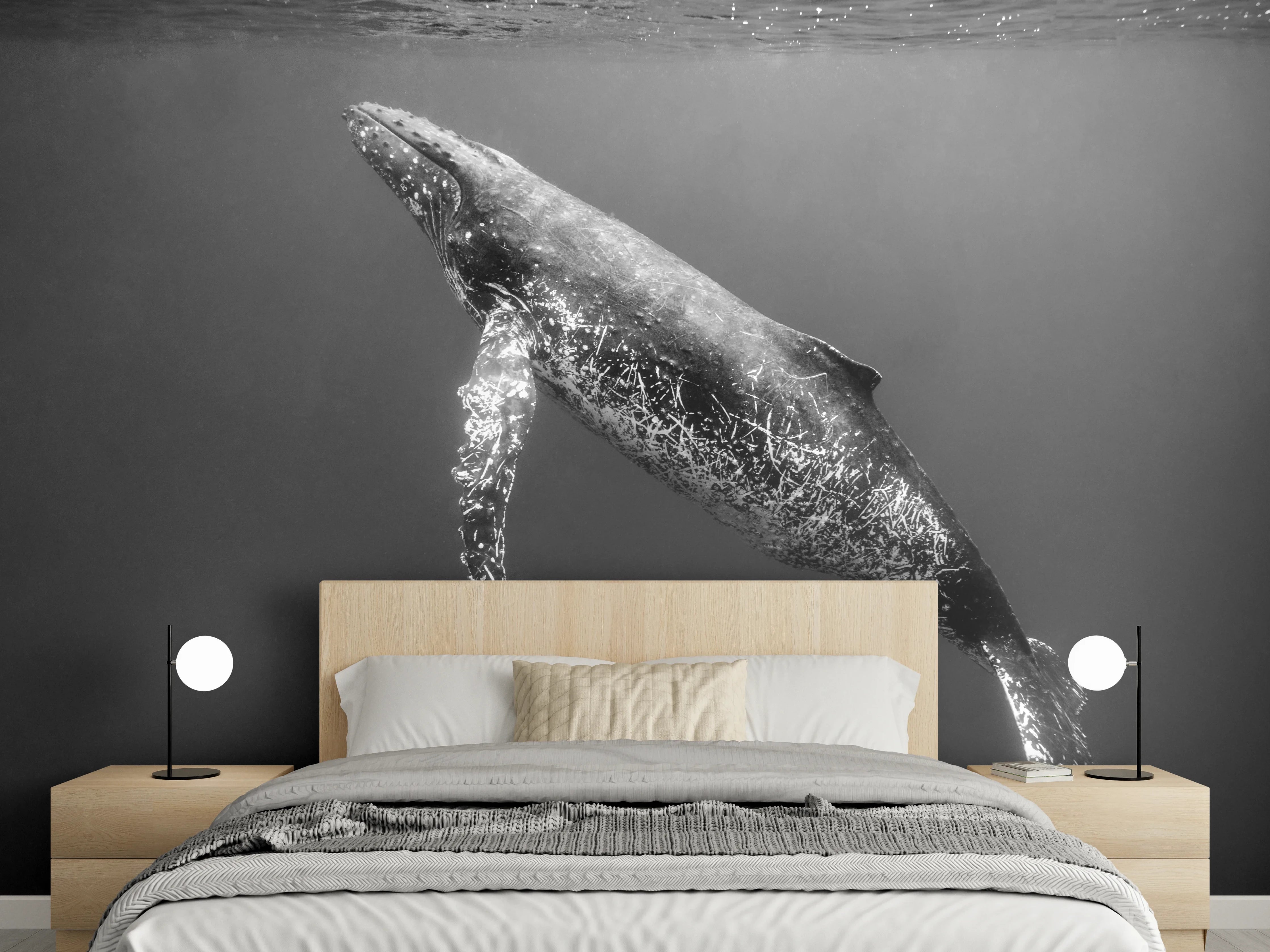 Wandverkleidung Schlafzimmer - Buckelwal