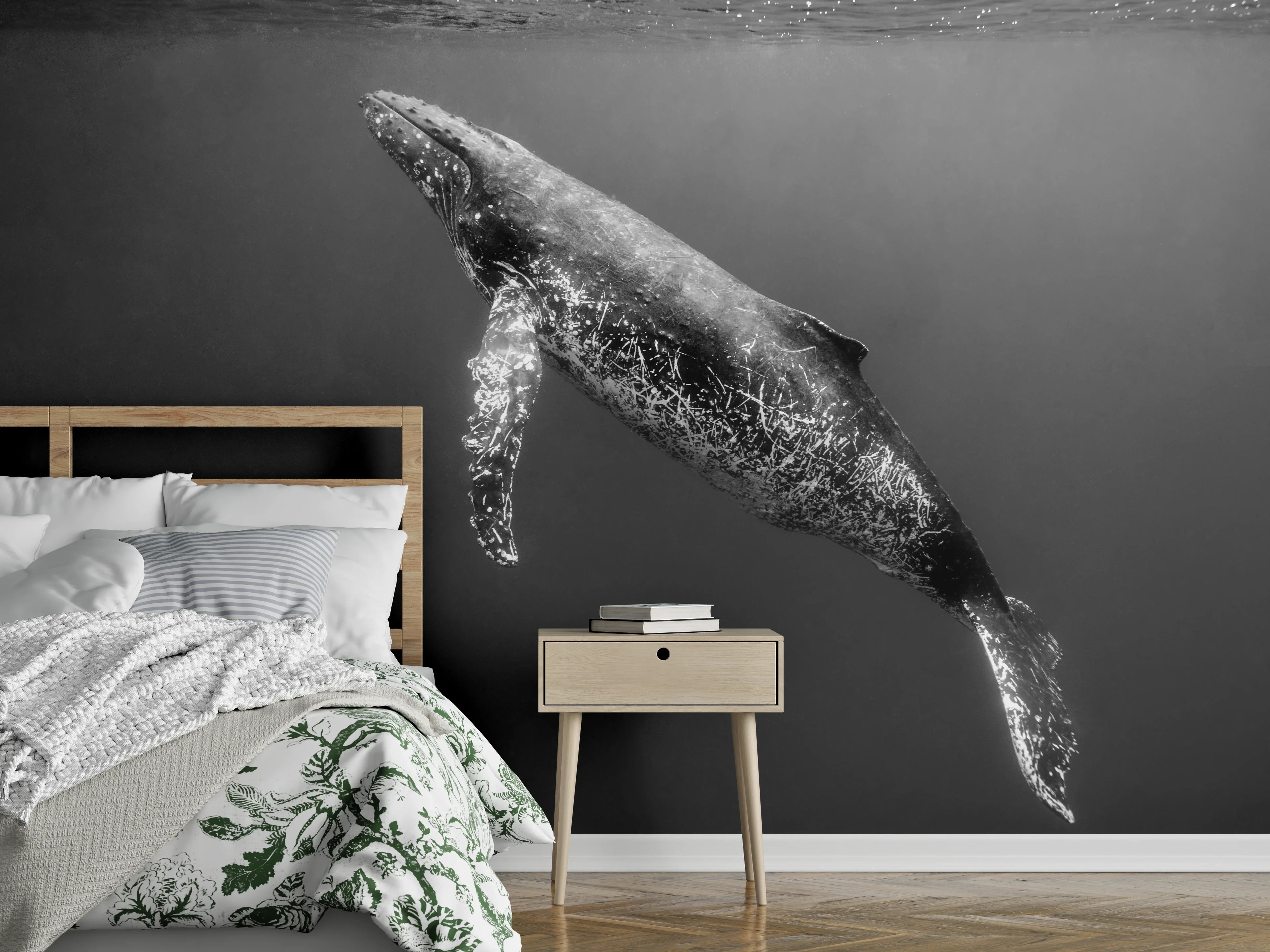 Wandverkleidung Schlafzimmer - Buckelwal