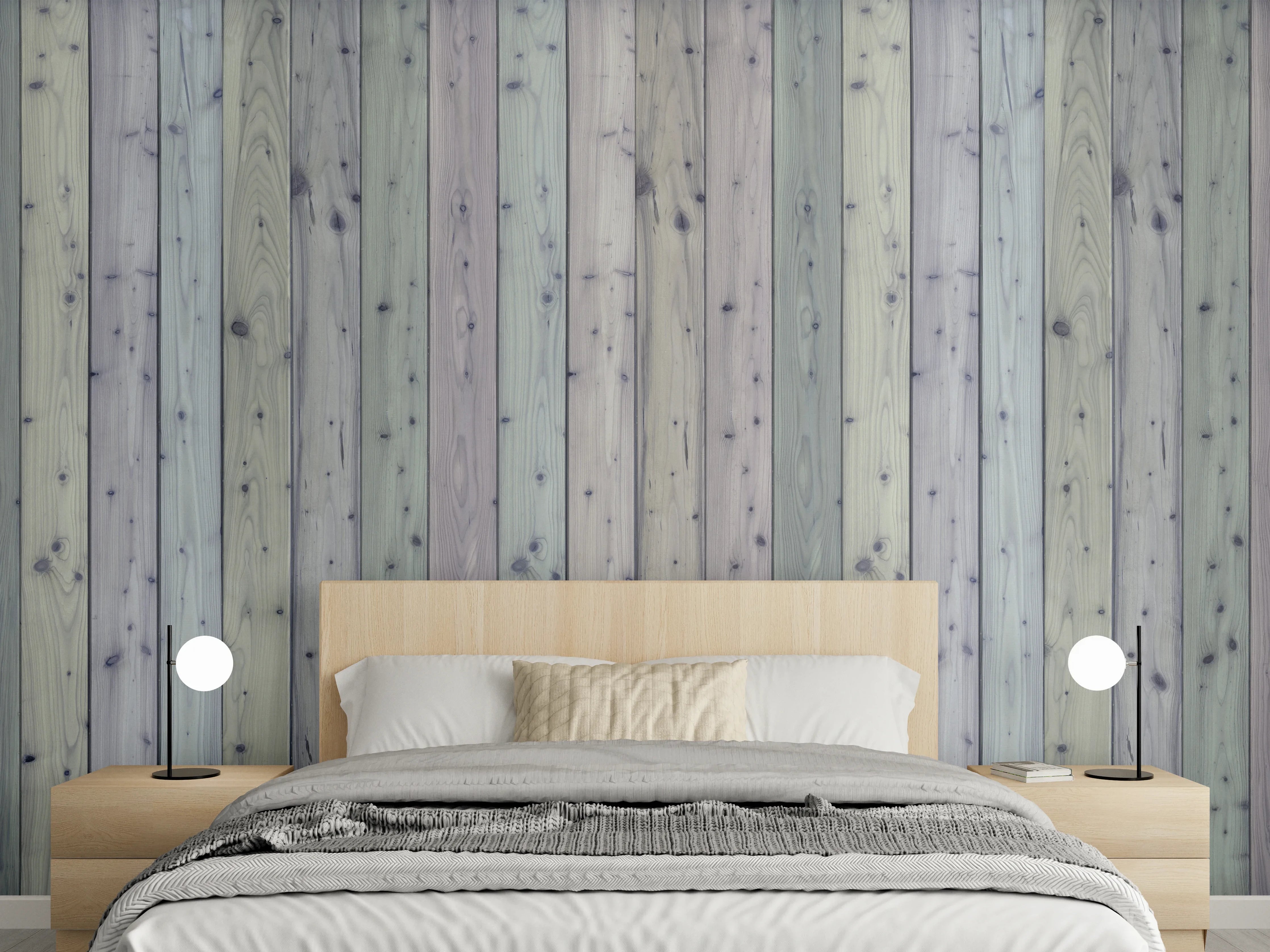 Wandverkleidung Schlafzimmer - Bunte Holz Wand Textur