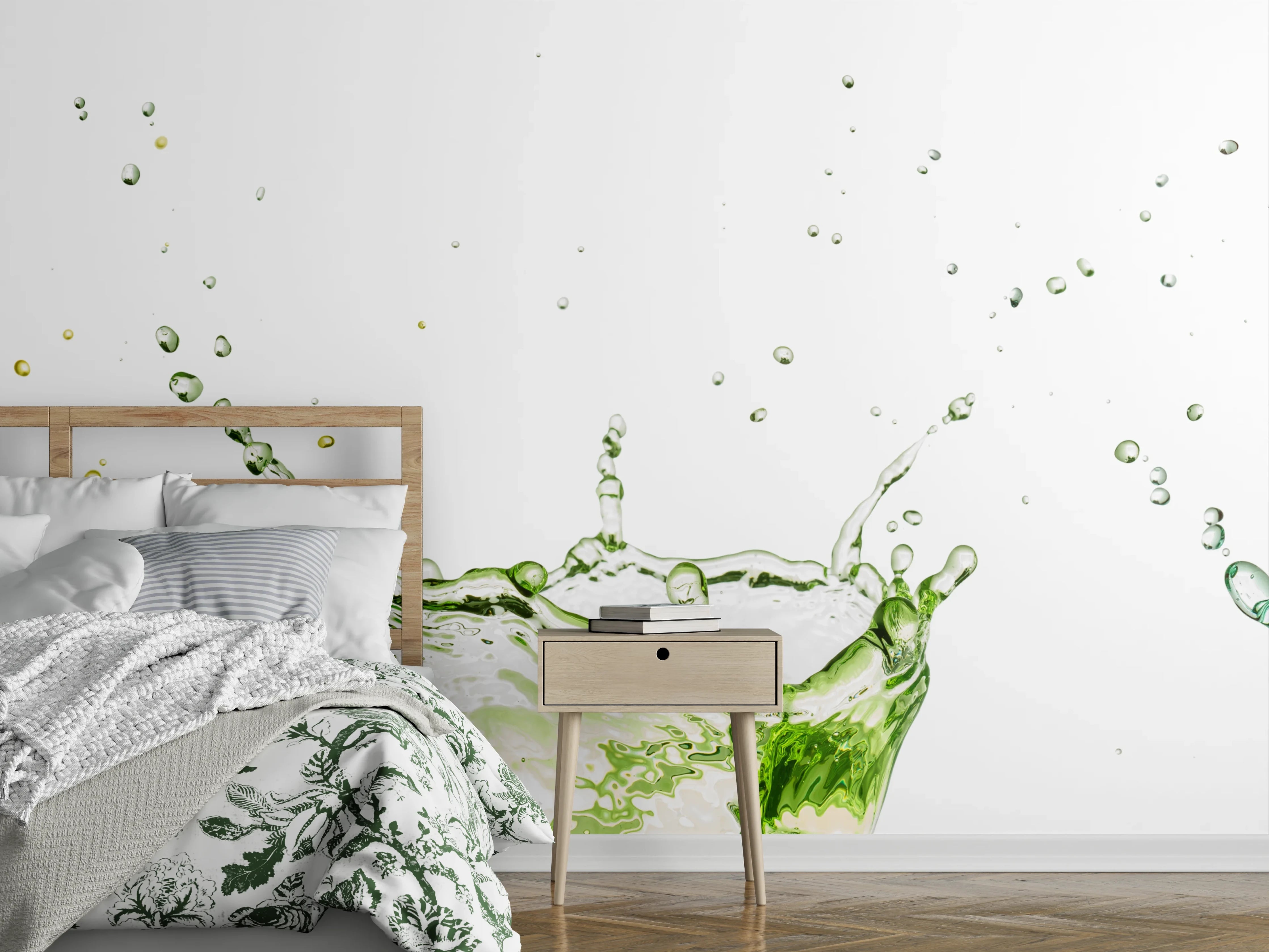 Wandverkleidung Schlafzimmer - Bunte Wasserspritzer