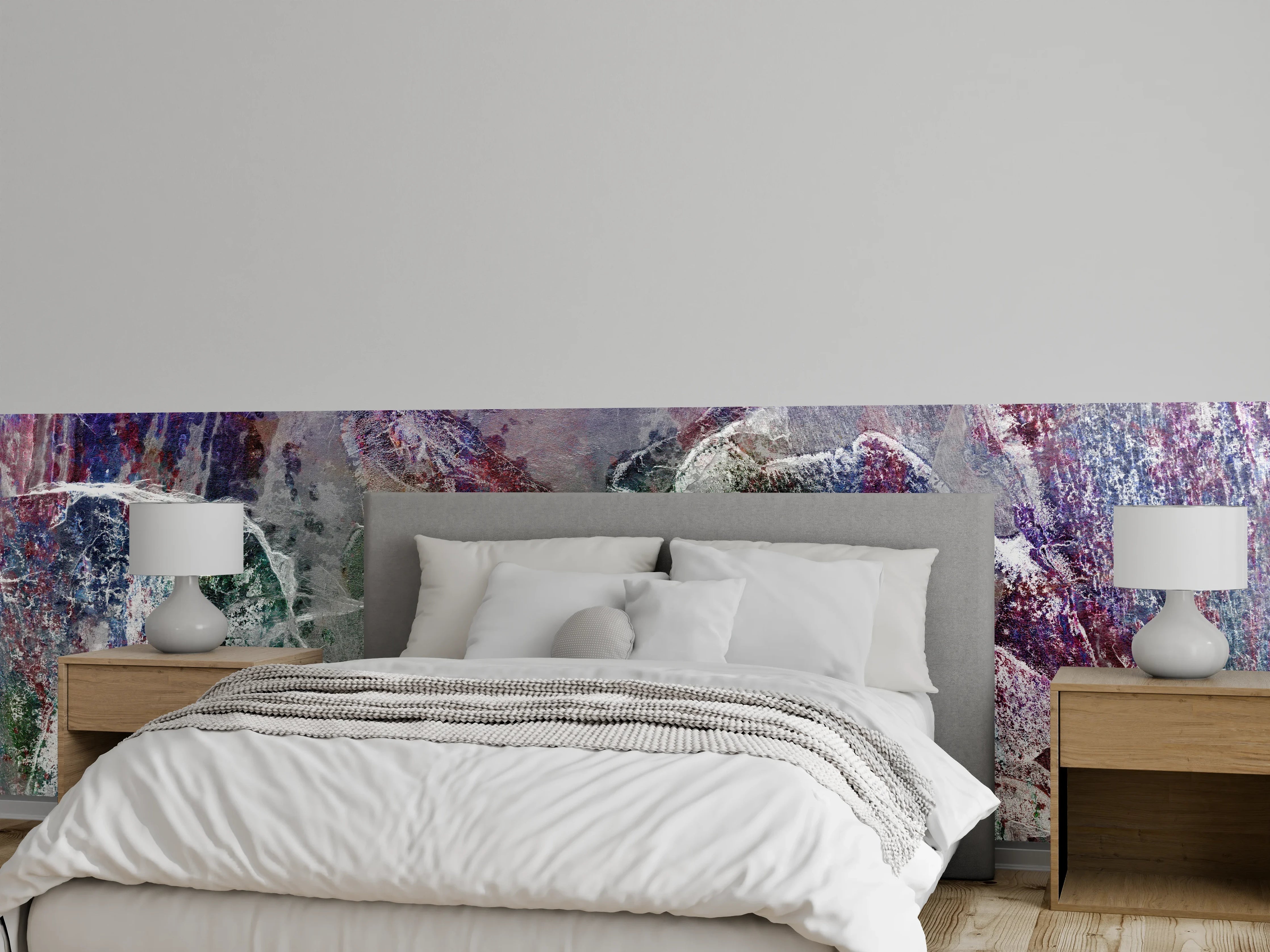 Wandverkleidung Schlafzimmer - Bunte natürliche Marmortextur