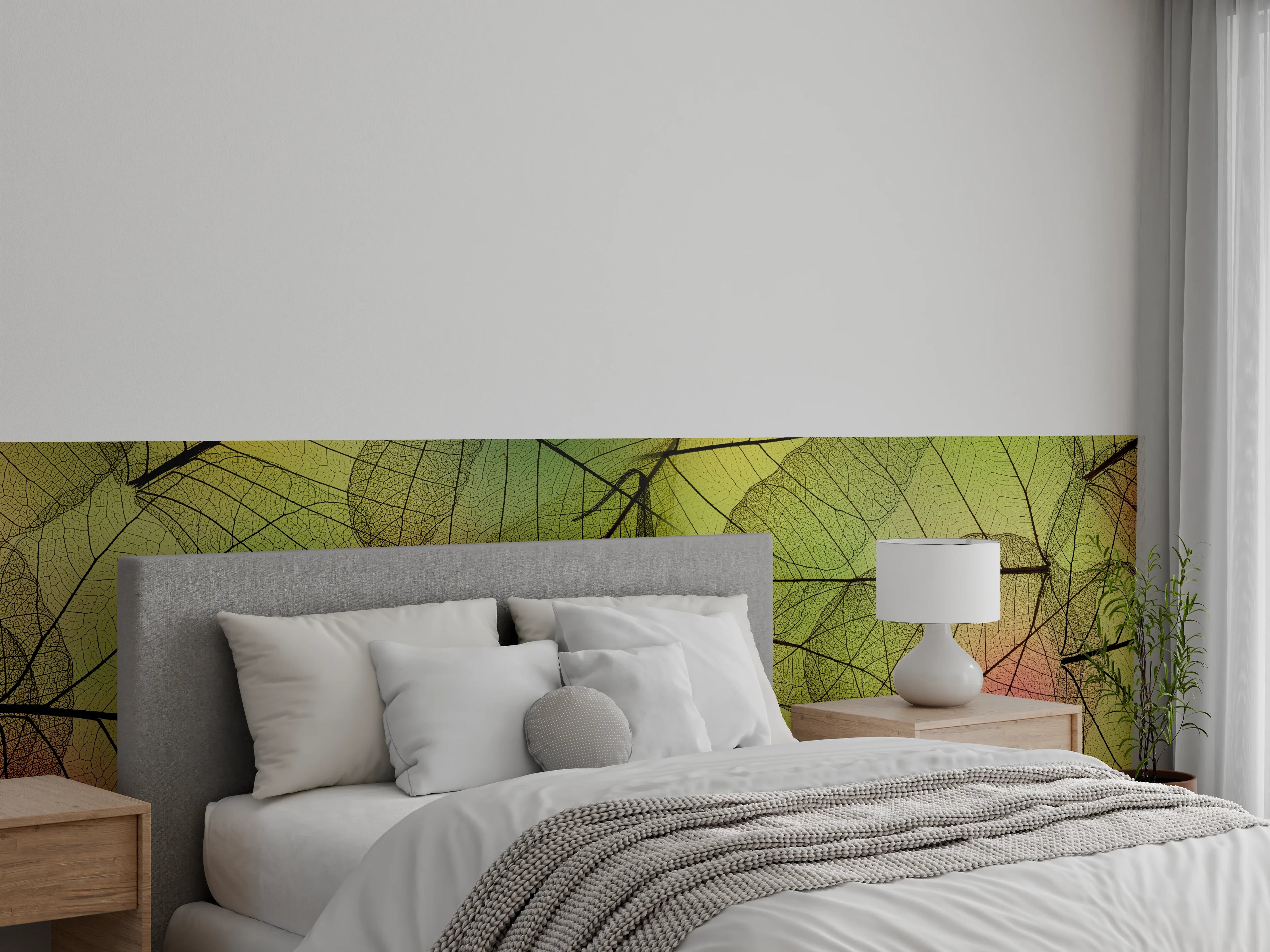 Wandverkleidung Schlafzimmer - Buntes Blattadern Makrofoto