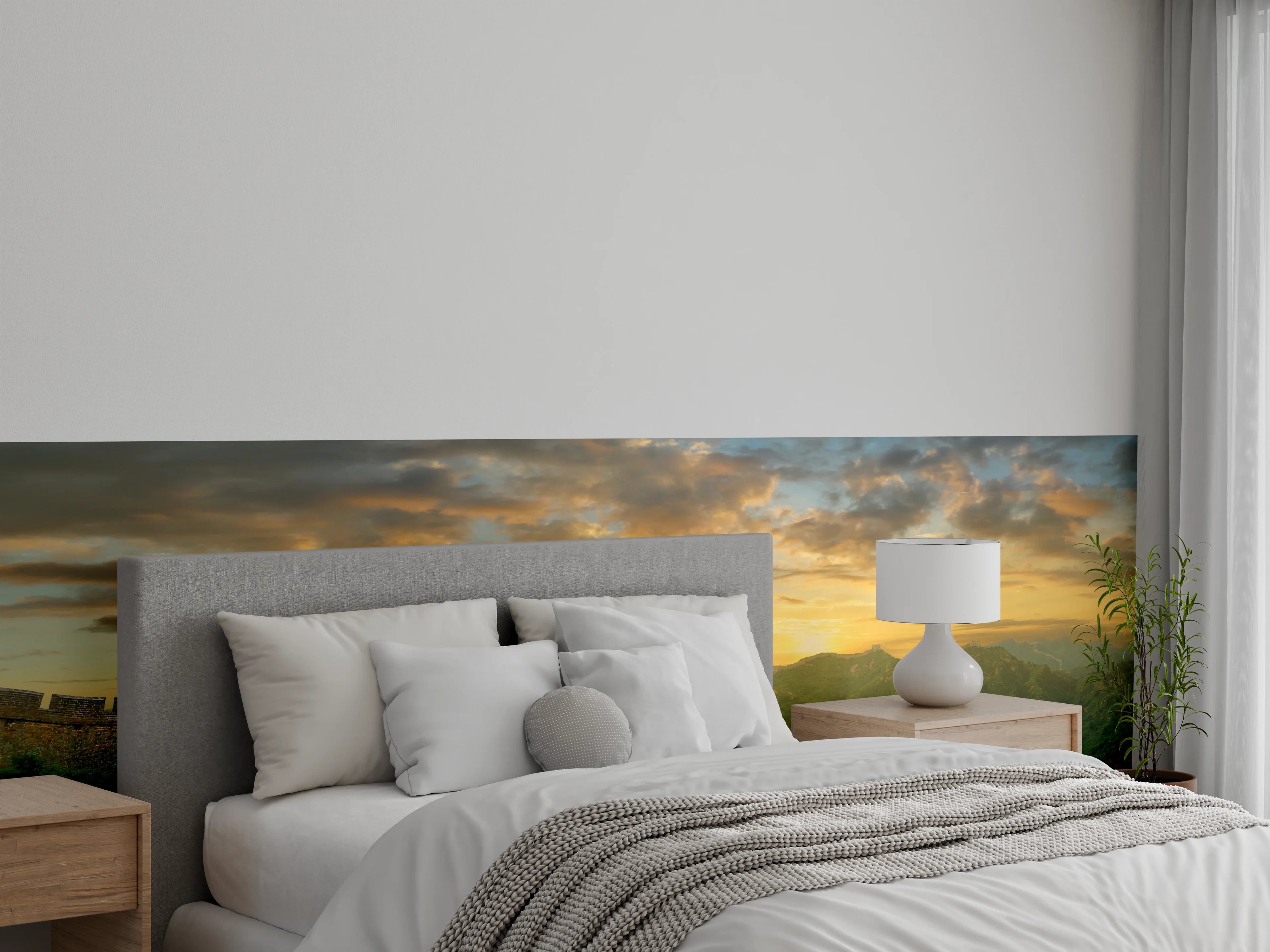 Wandverkleidung Schlafzimmer - Chinesische Mauer Zeitlose Schönheit im Abendlicht