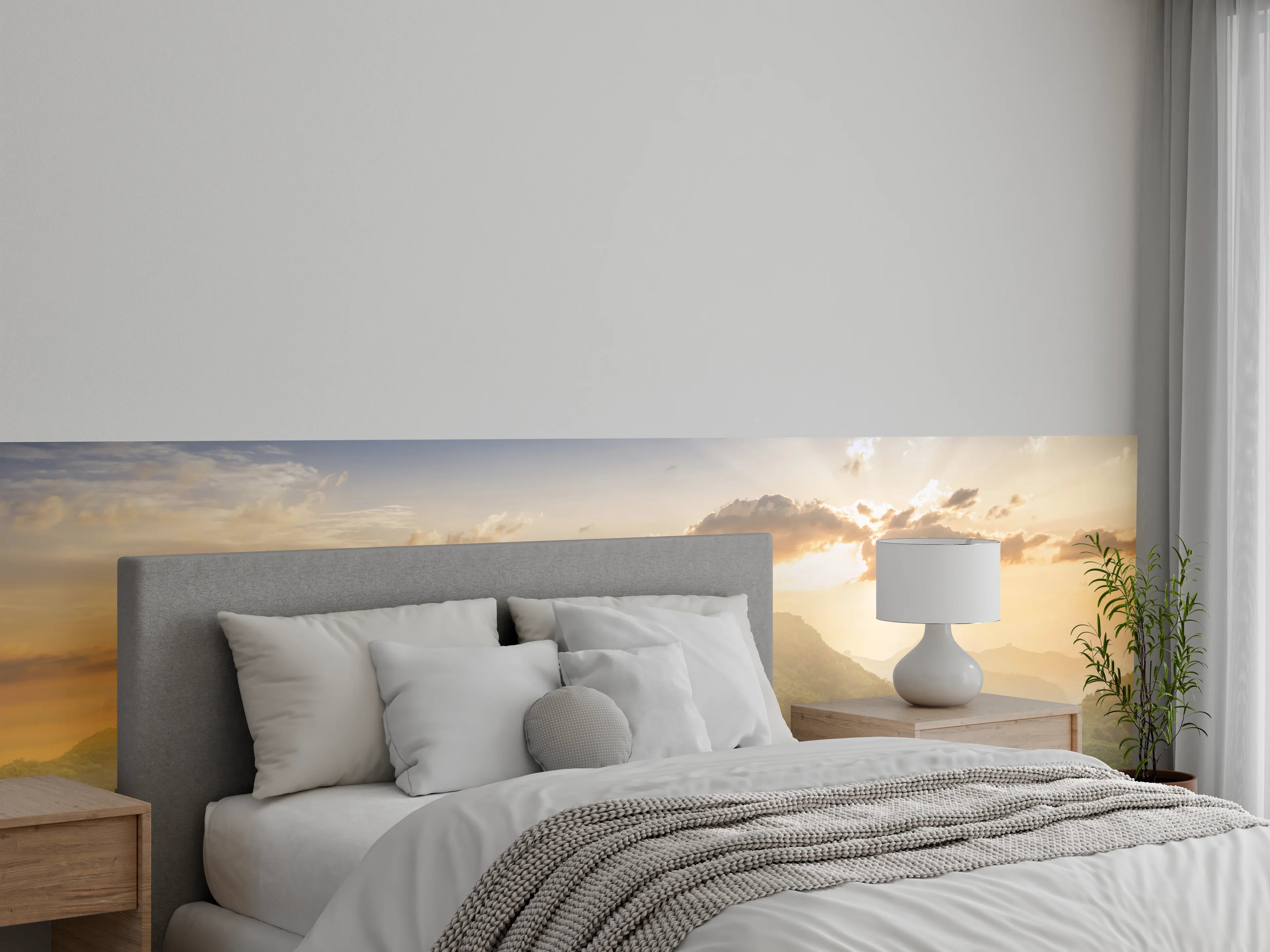 Wandverkleidung Schlafzimmer - Chinesische Mauer bei Sonnenaufgang