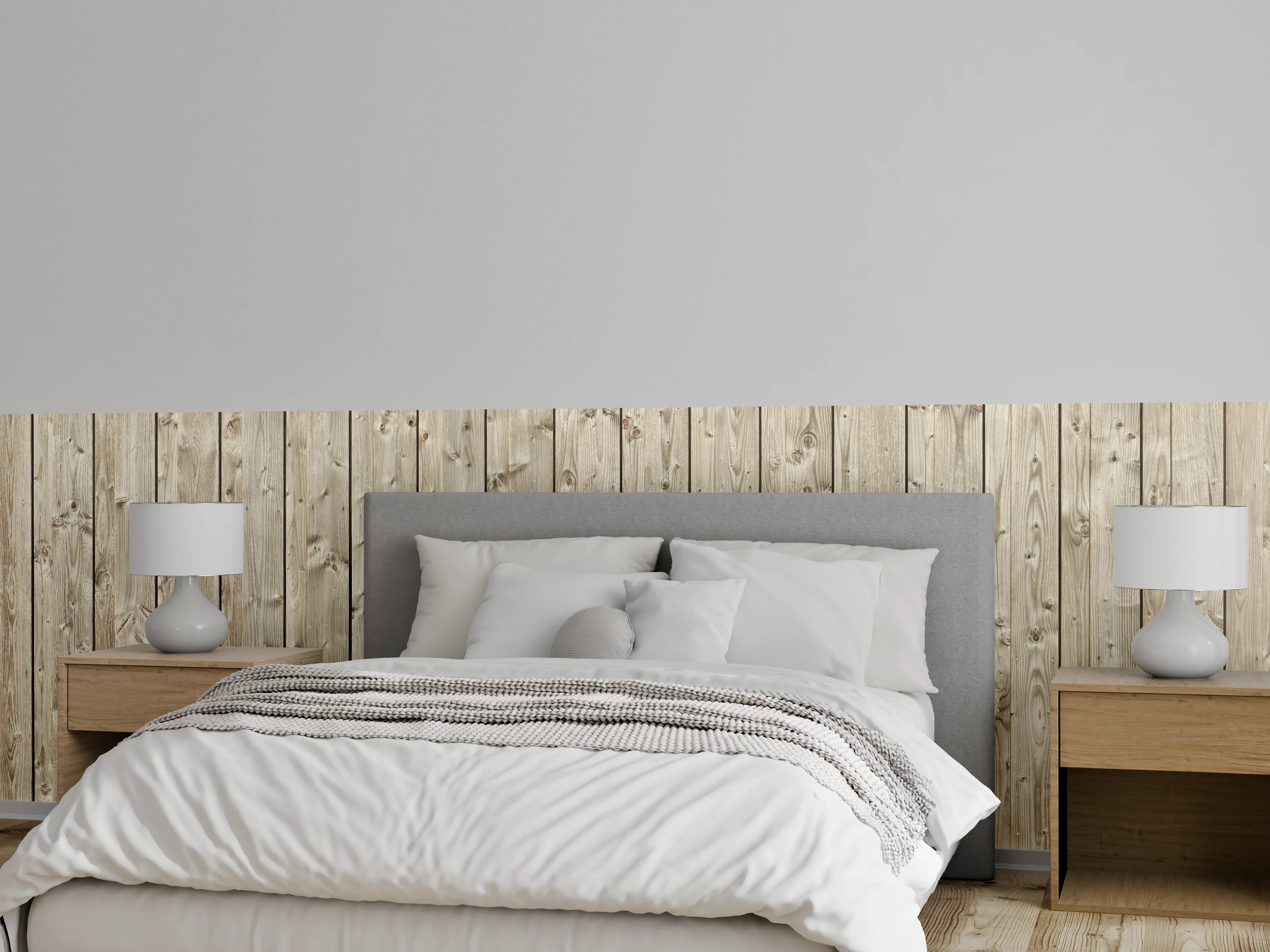Wandverkleidung Schlafzimmer - Dekorative Holztextur