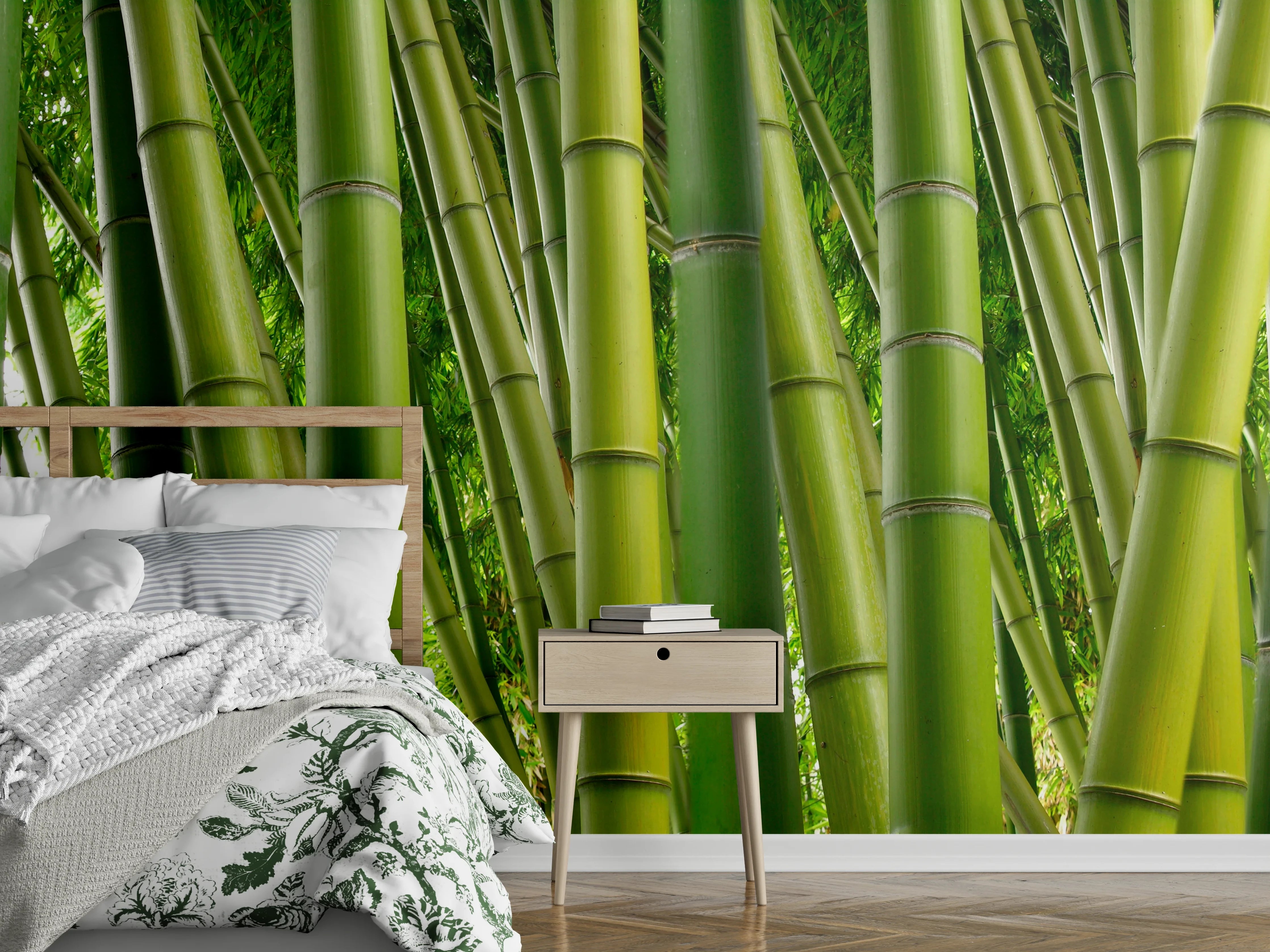 Wandverkleidung Schlafzimmer - Dichter Bambus-Dschungel
