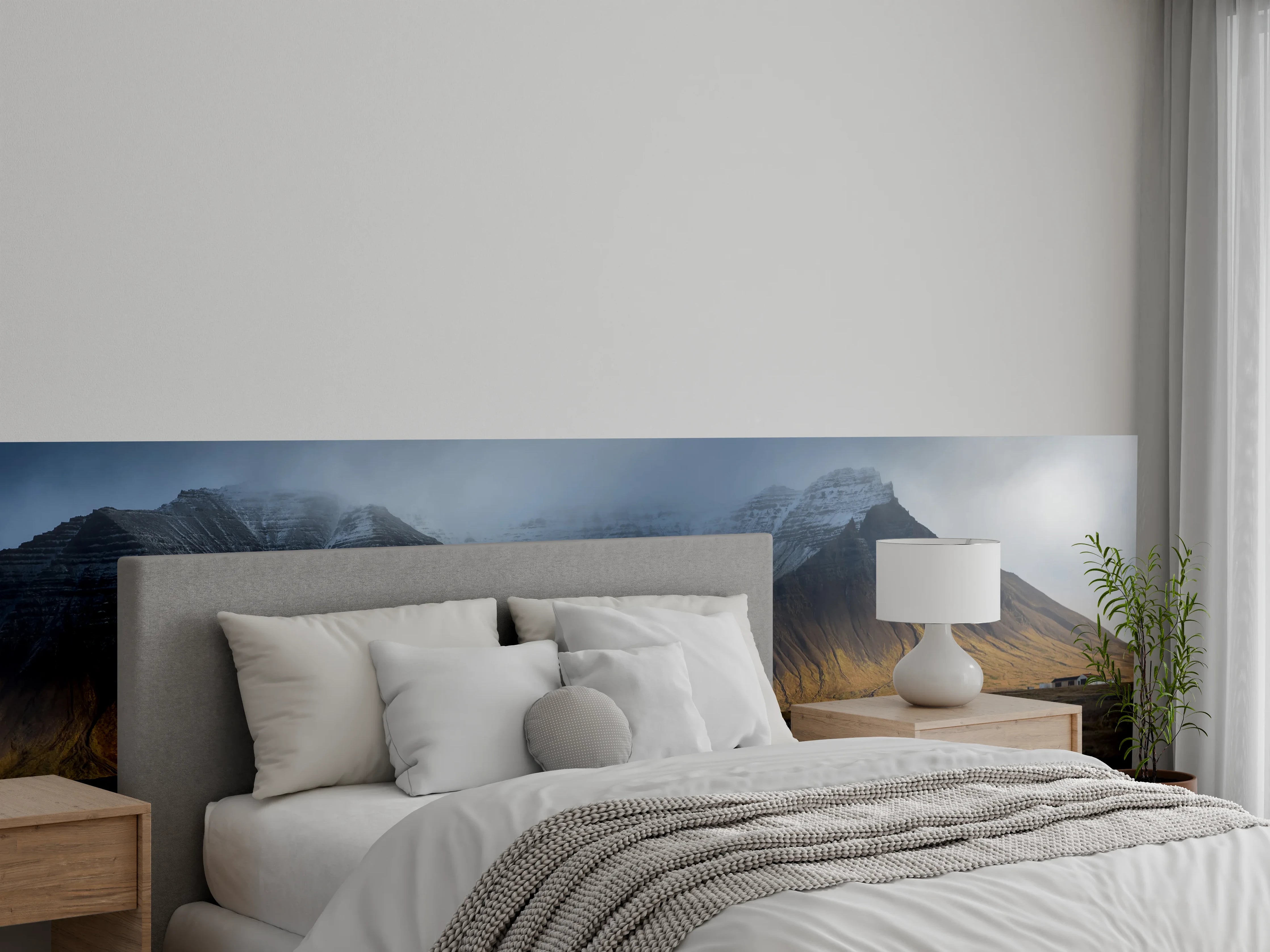 Wandverkleidung Schlafzimmer - Dramatische Straße zu Bergen Landschaft