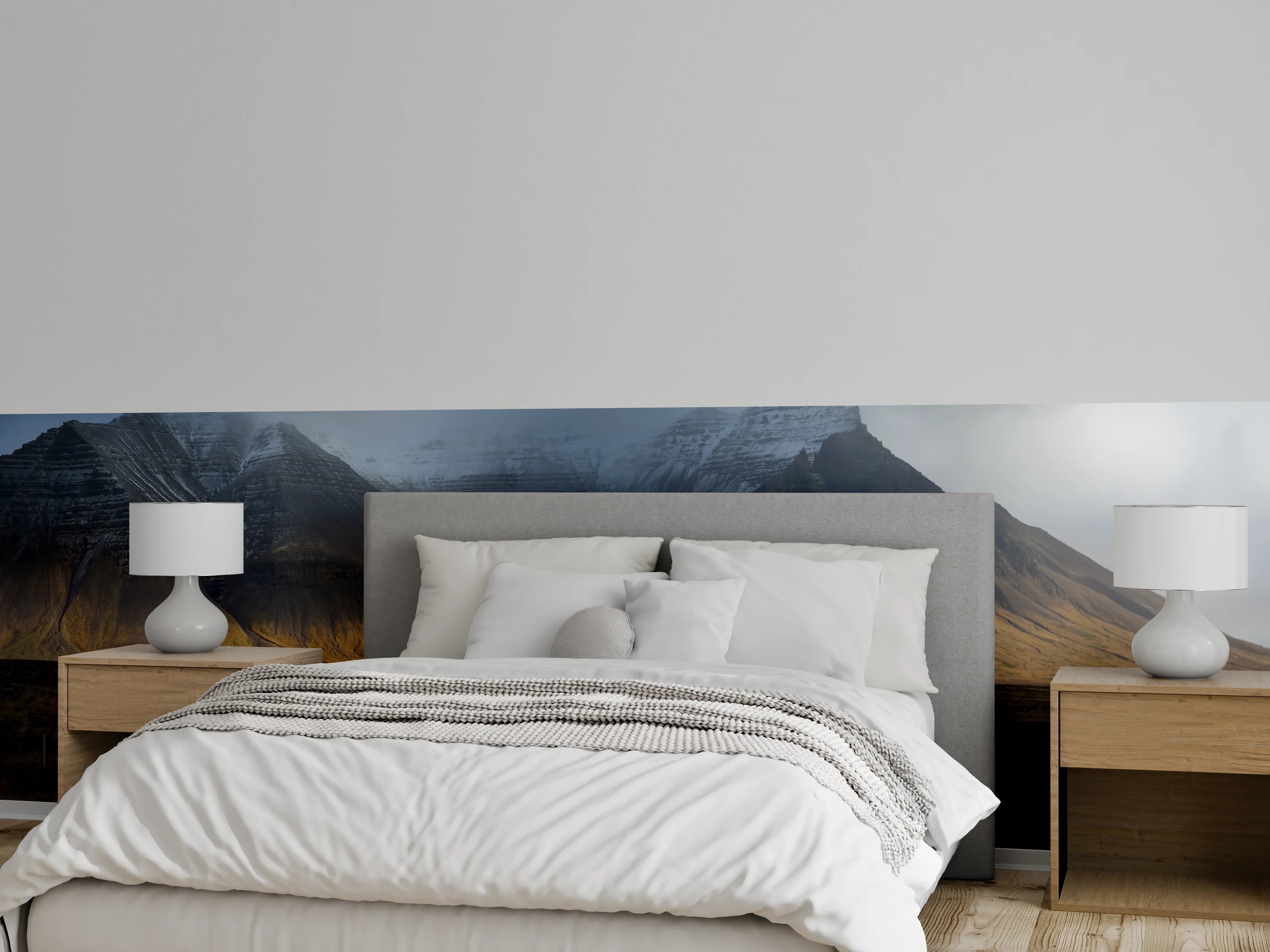 Wandverkleidung Schlafzimmer - Dramatische Straße zu Bergen Landschaft